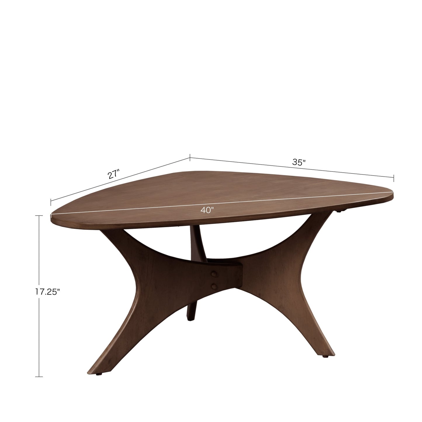 INK IVY Blaze Triangle Wood Coffee table