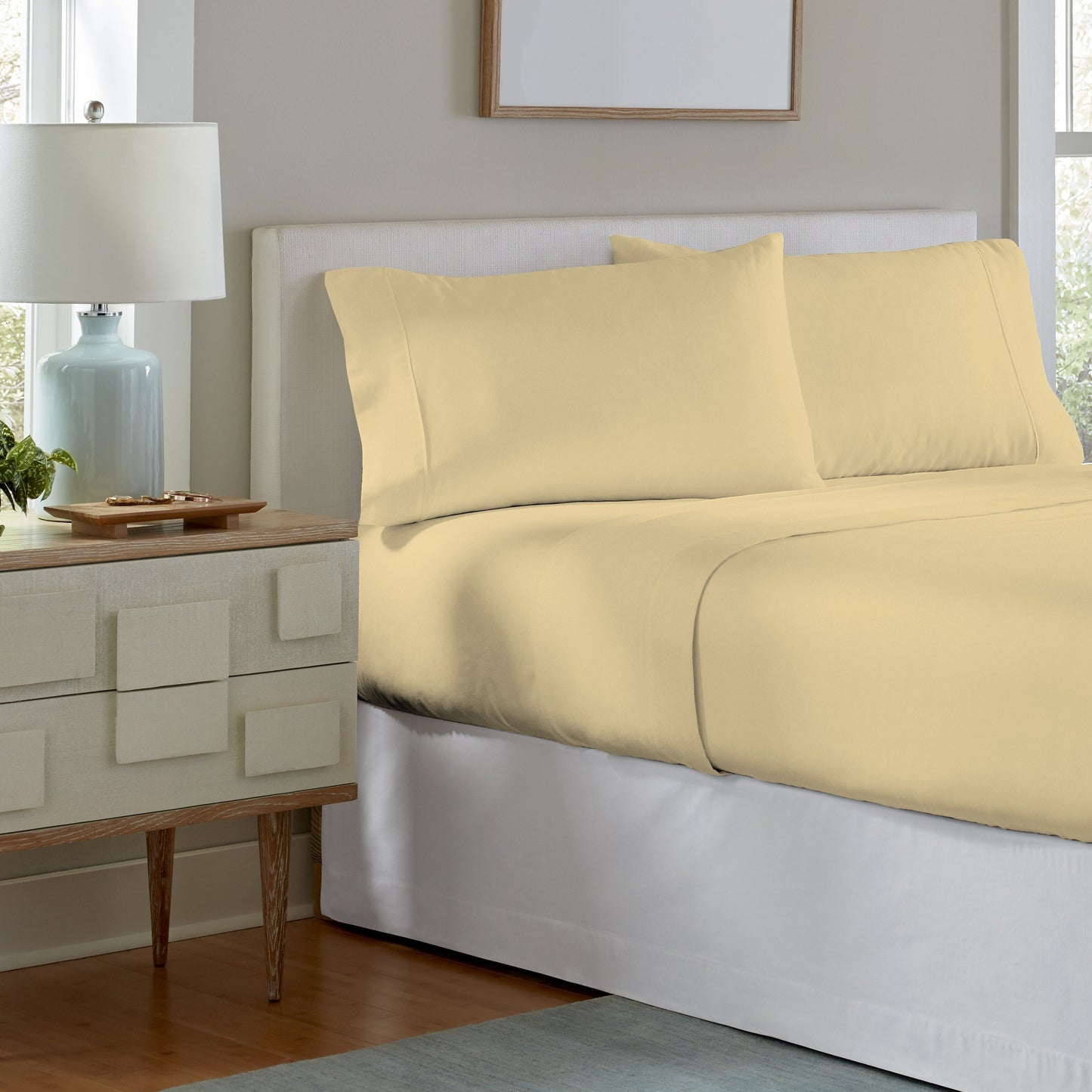 Celeste Home 190 GSM Cotton Heavy Weight Flannel Velvet Feel Bed Sheet Set