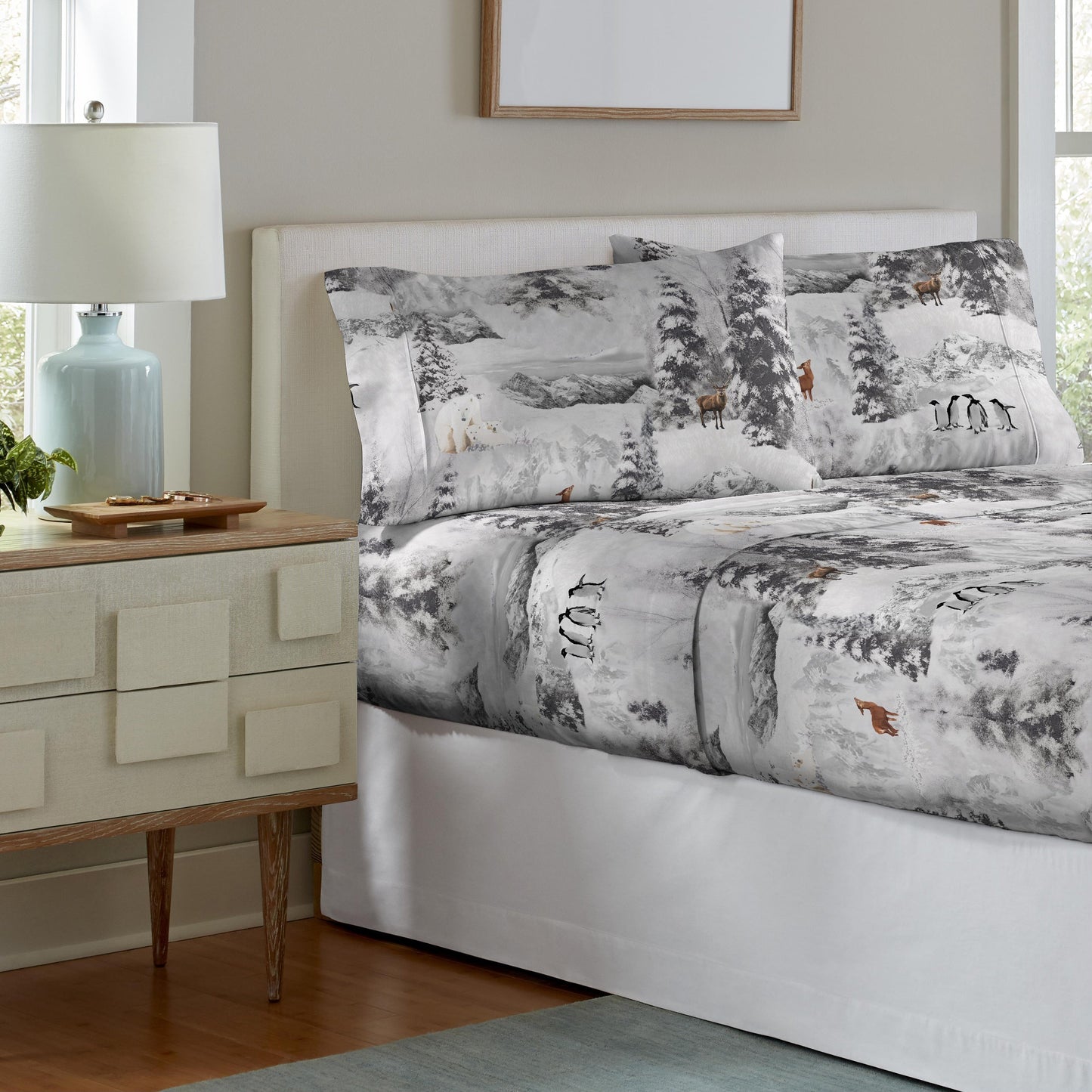 Celeste Home 190 GSM Cotton Heavy Weight Flannel Velvet Feel Bed Sheet Set