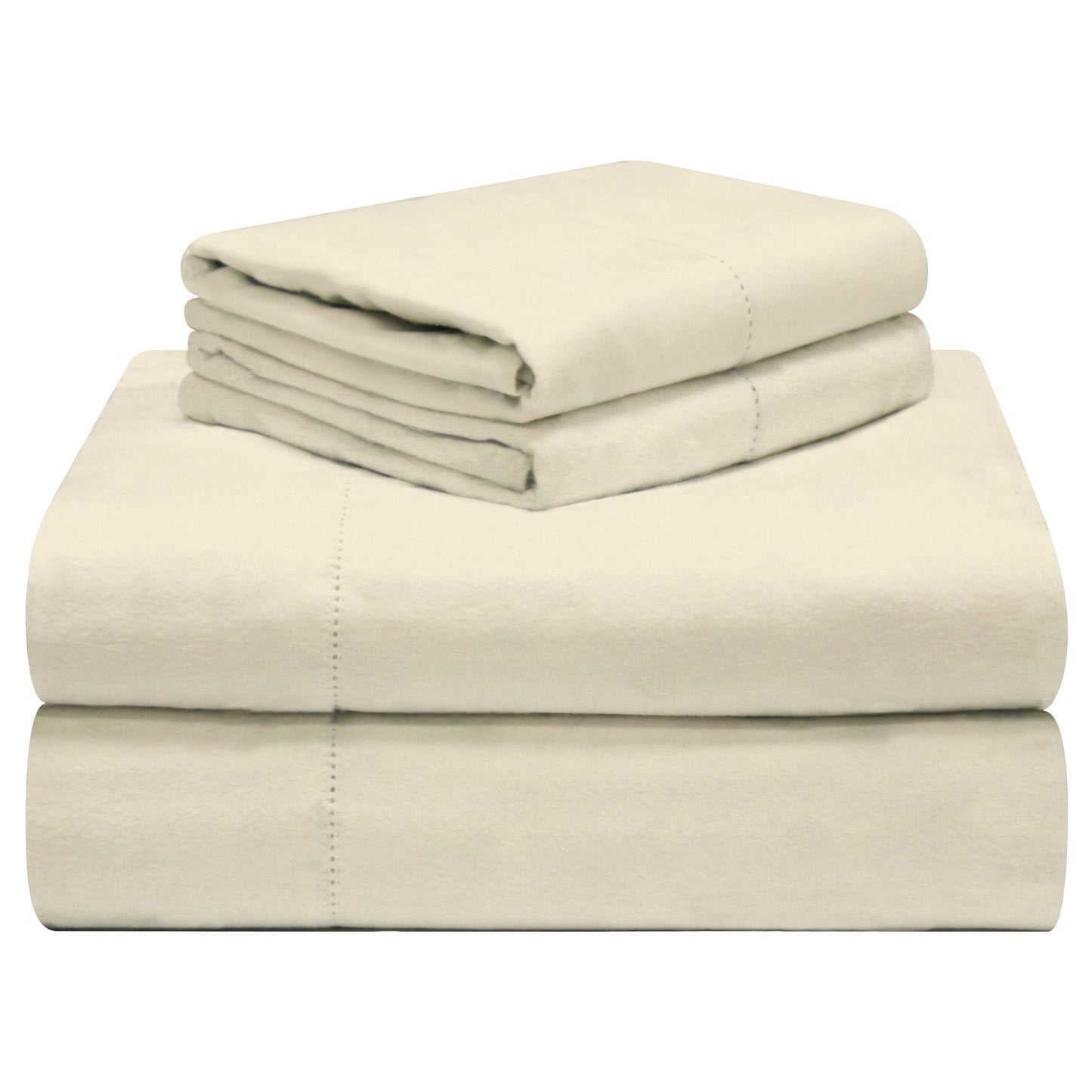 Celeste Home 190 GSM Cotton Heavy Weight Flannel Velvet Feel Bed Sheet Set