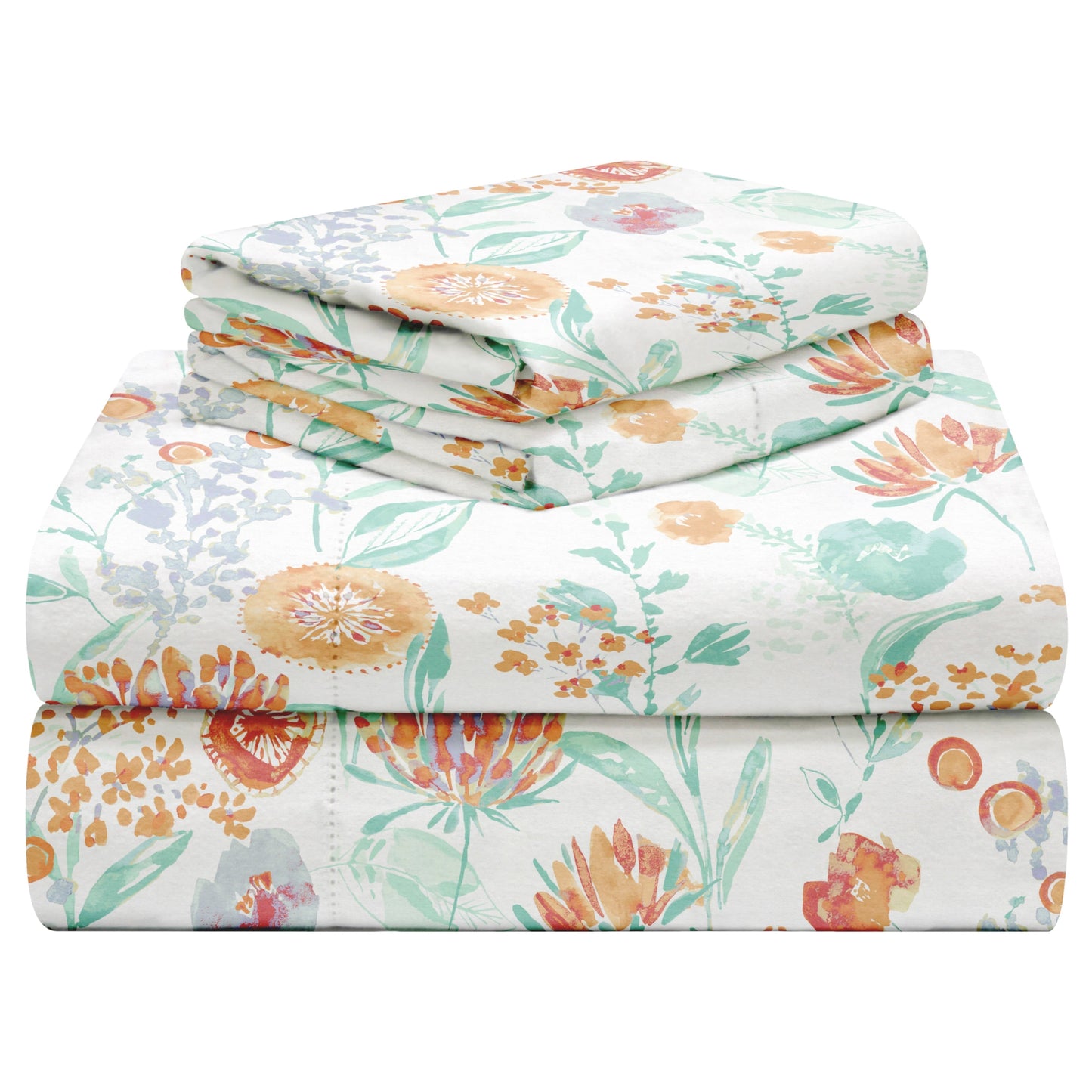 Celeste Home 190 GSM Cotton Heavy Weight Flannel Velvet Feel Bed Sheet Set
