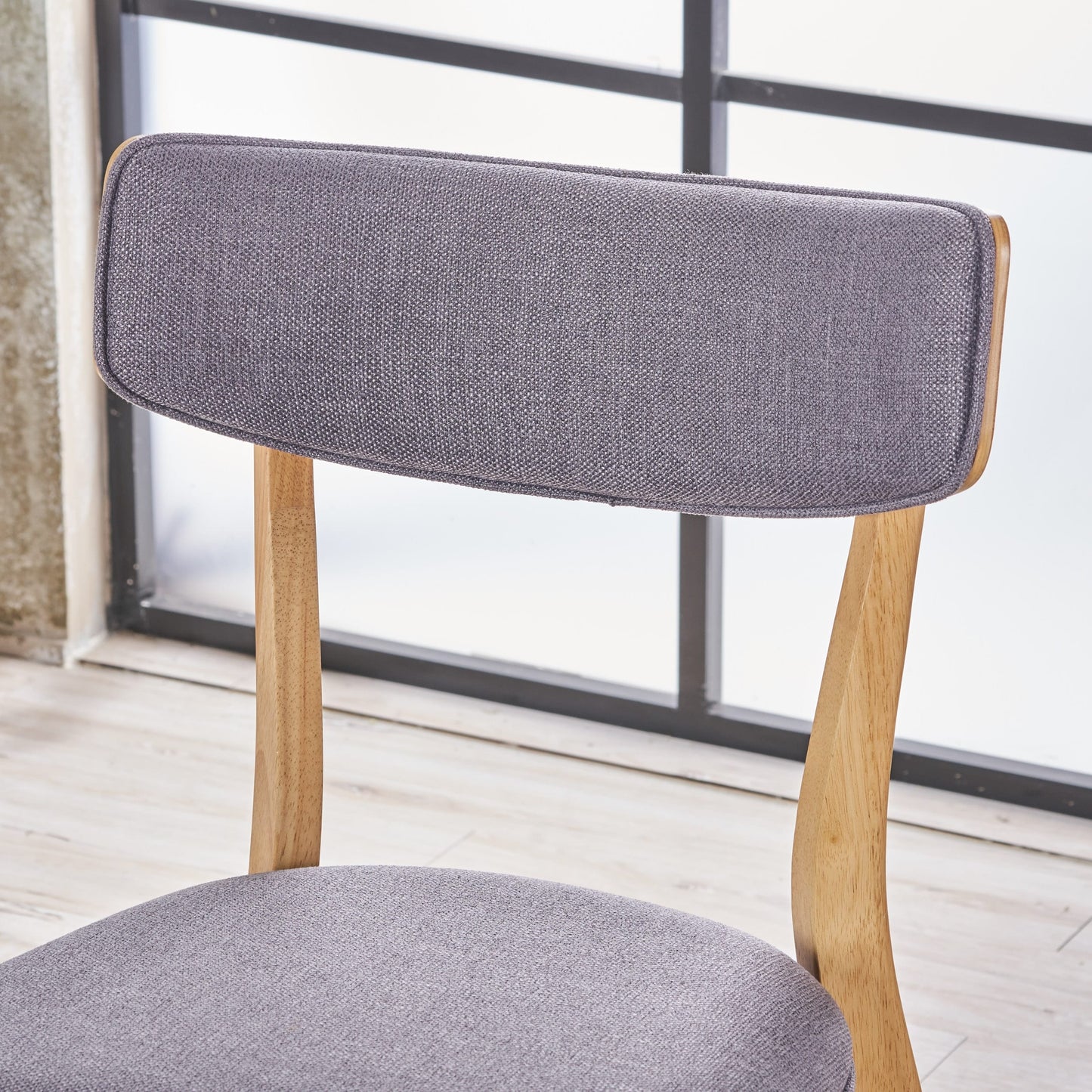 Chazz Mid-Century Modern Upholstered Rubberwood Dining Chairs (Set of 2/4) by Christopher Knight Home