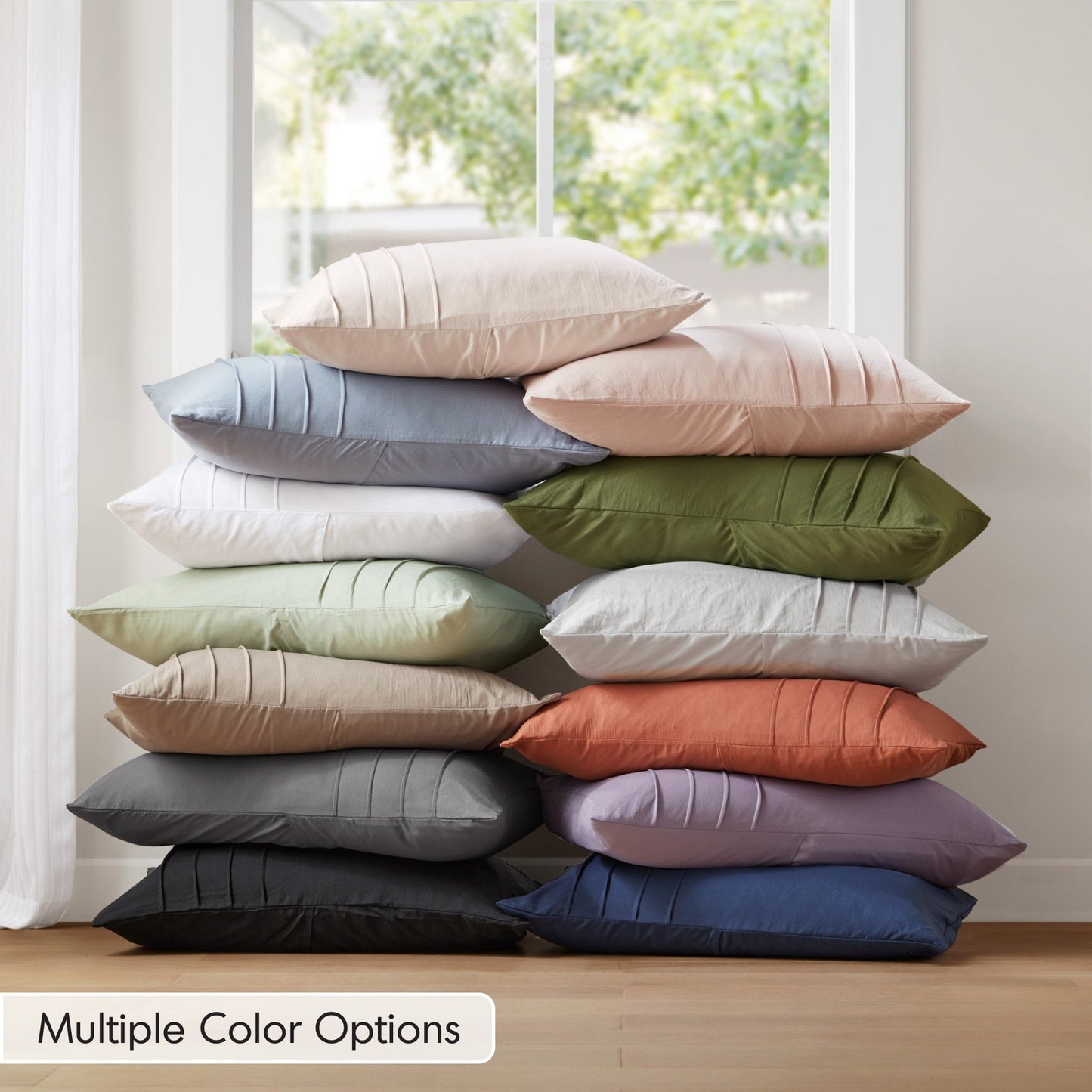 Chelsea Square Evans Pinch Pleated Soft Washed Boho Comforter Set