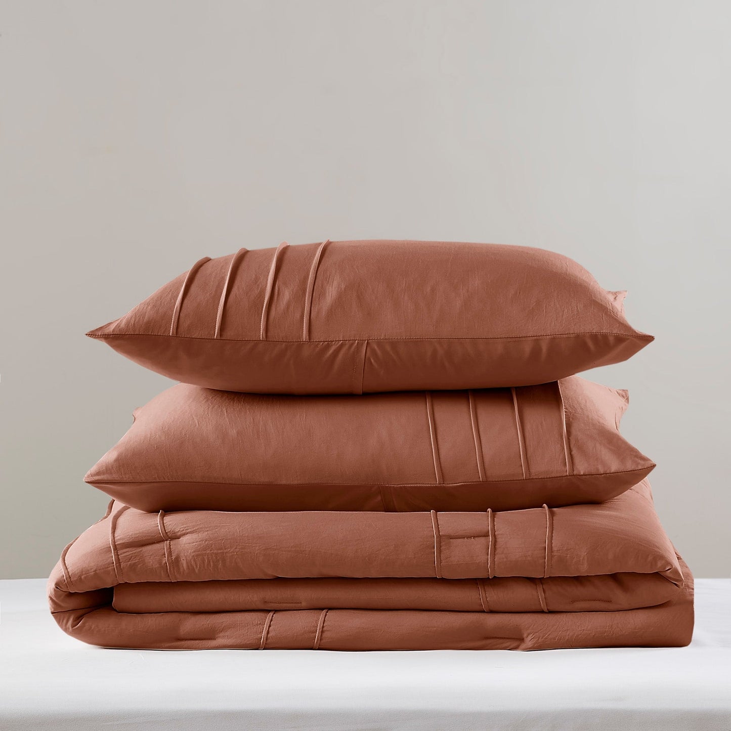 Chelsea Square Evans Pinch Pleated Soft Washed Boho Comforter Set