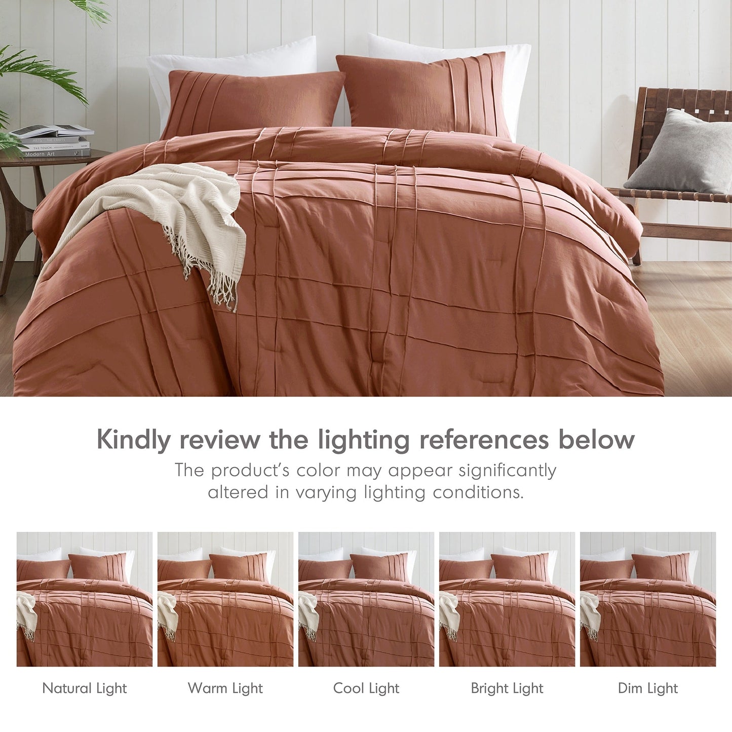 Chelsea Square Evans Pinch Pleated Soft Washed Boho Comforter Set