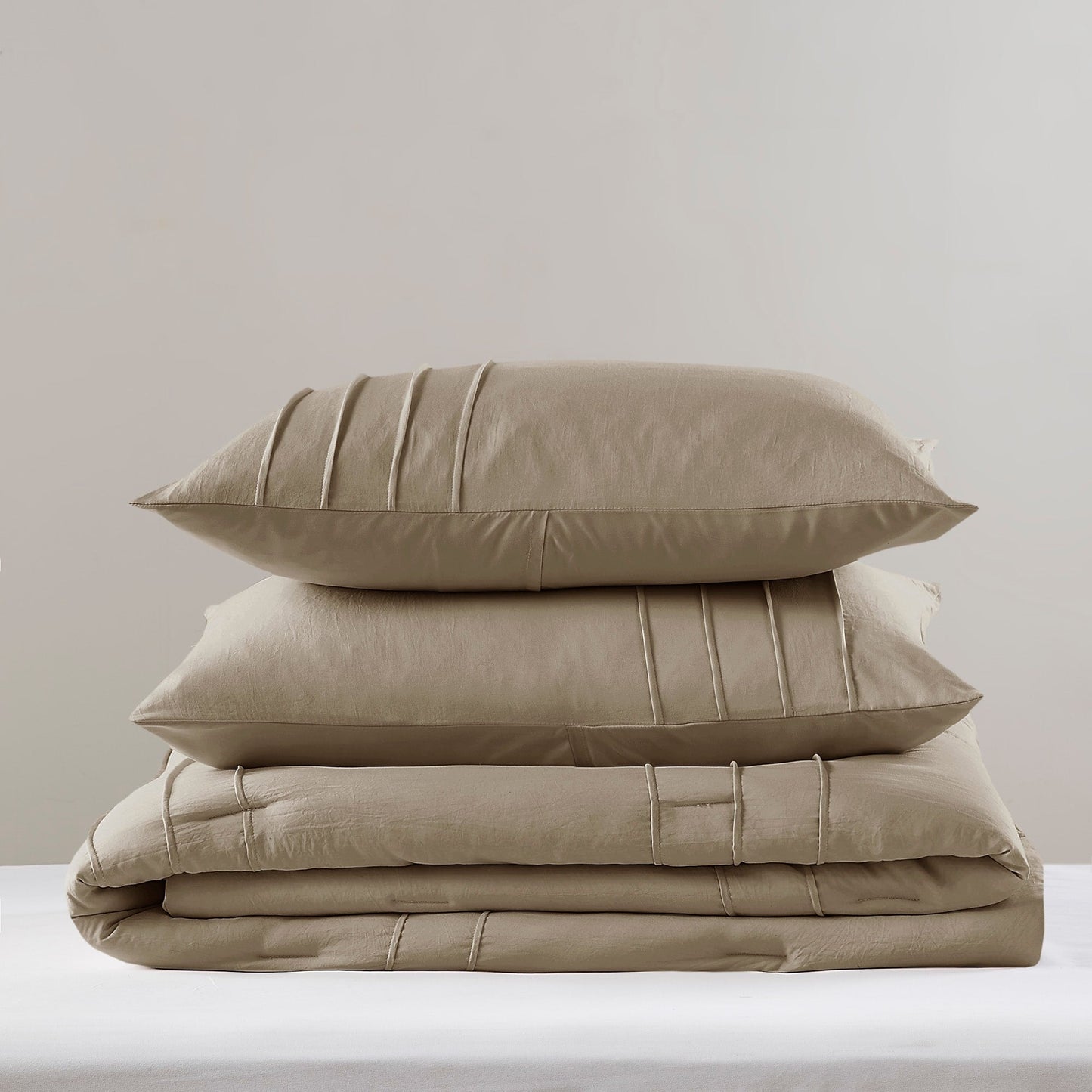 Chelsea Square Evans Pinch Pleated Soft Washed Boho Comforter Set