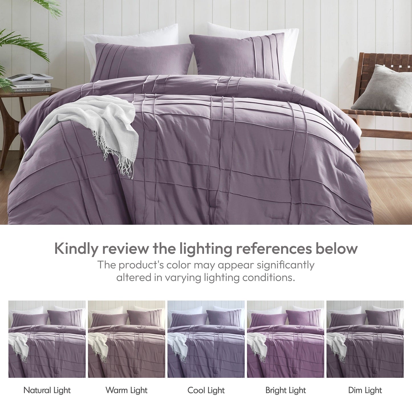 Chelsea Square Evans Pinch Pleated Soft Washed Boho Comforter Set