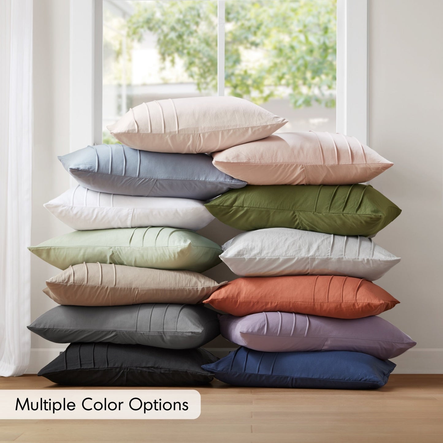Chelsea Square Evans Pinch Pleated Soft Washed Boho Comforter Set