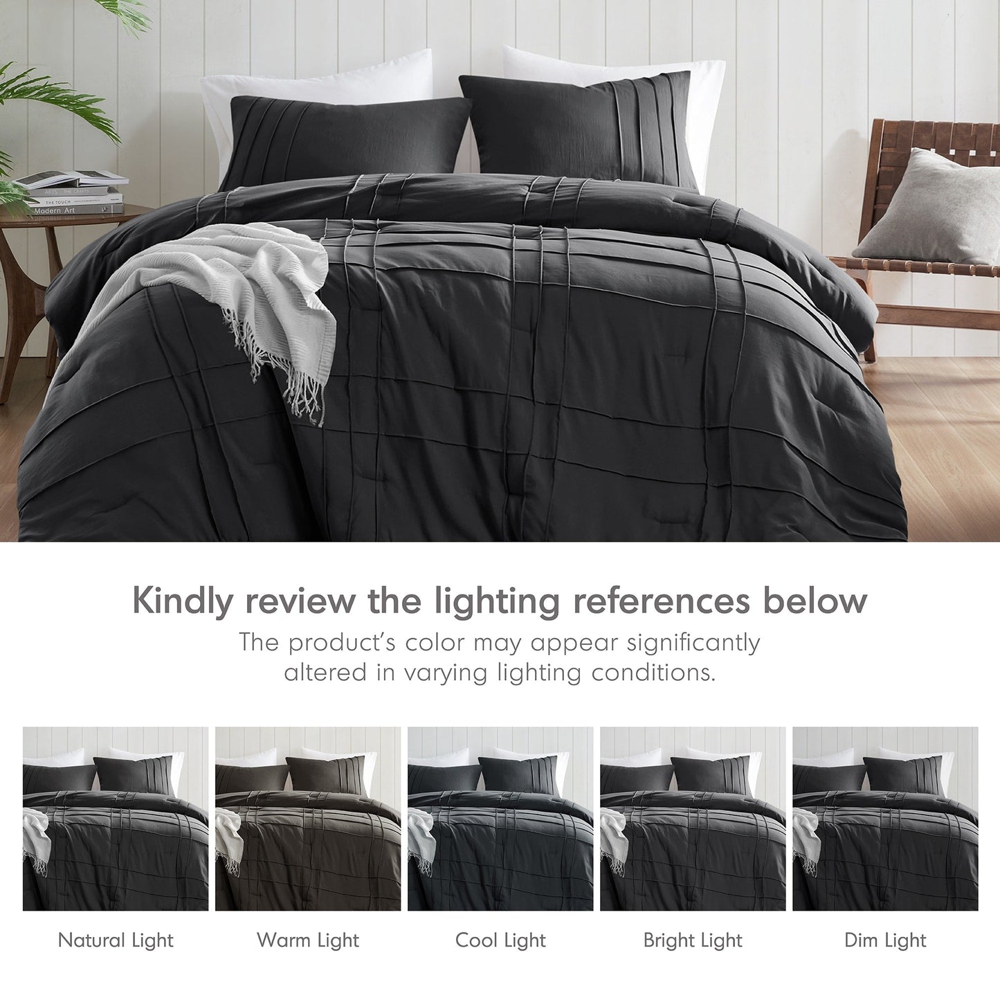 Chelsea Square Evans Pinch Pleated Soft Washed Boho Comforter Set