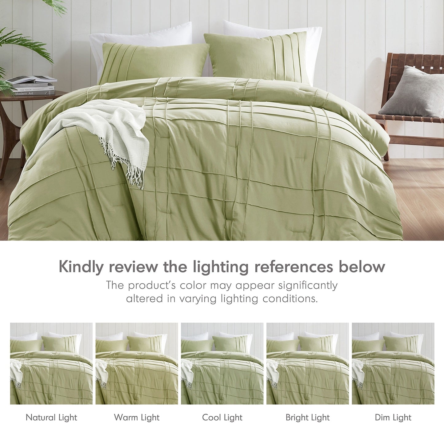 Chelsea Square Evans Pinch Pleated Soft Washed Boho Comforter Set
