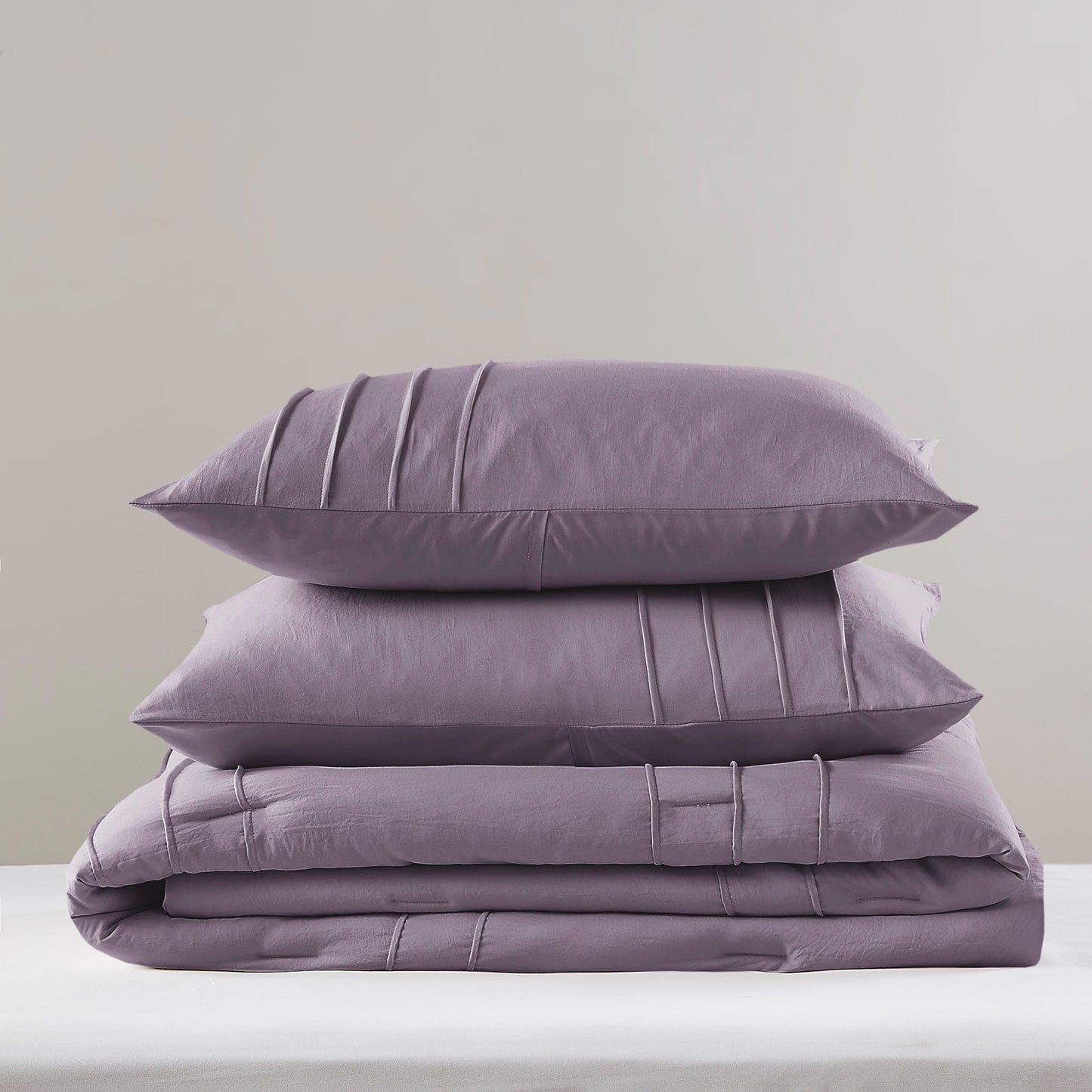 Chelsea Square Evans Pinch Pleated Soft Washed Boho Comforter Set