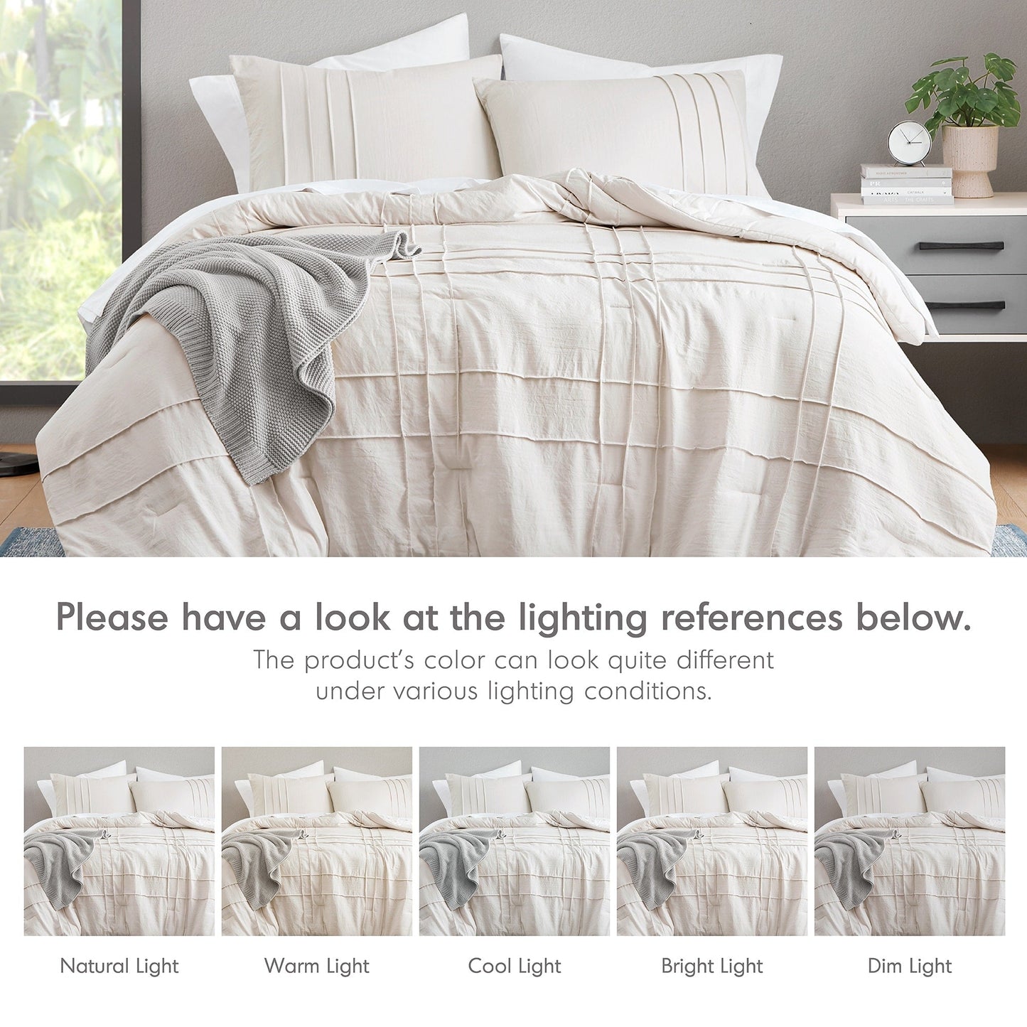 Chelsea Square Evans Pinch Pleated Soft Washed Boho Comforter Set