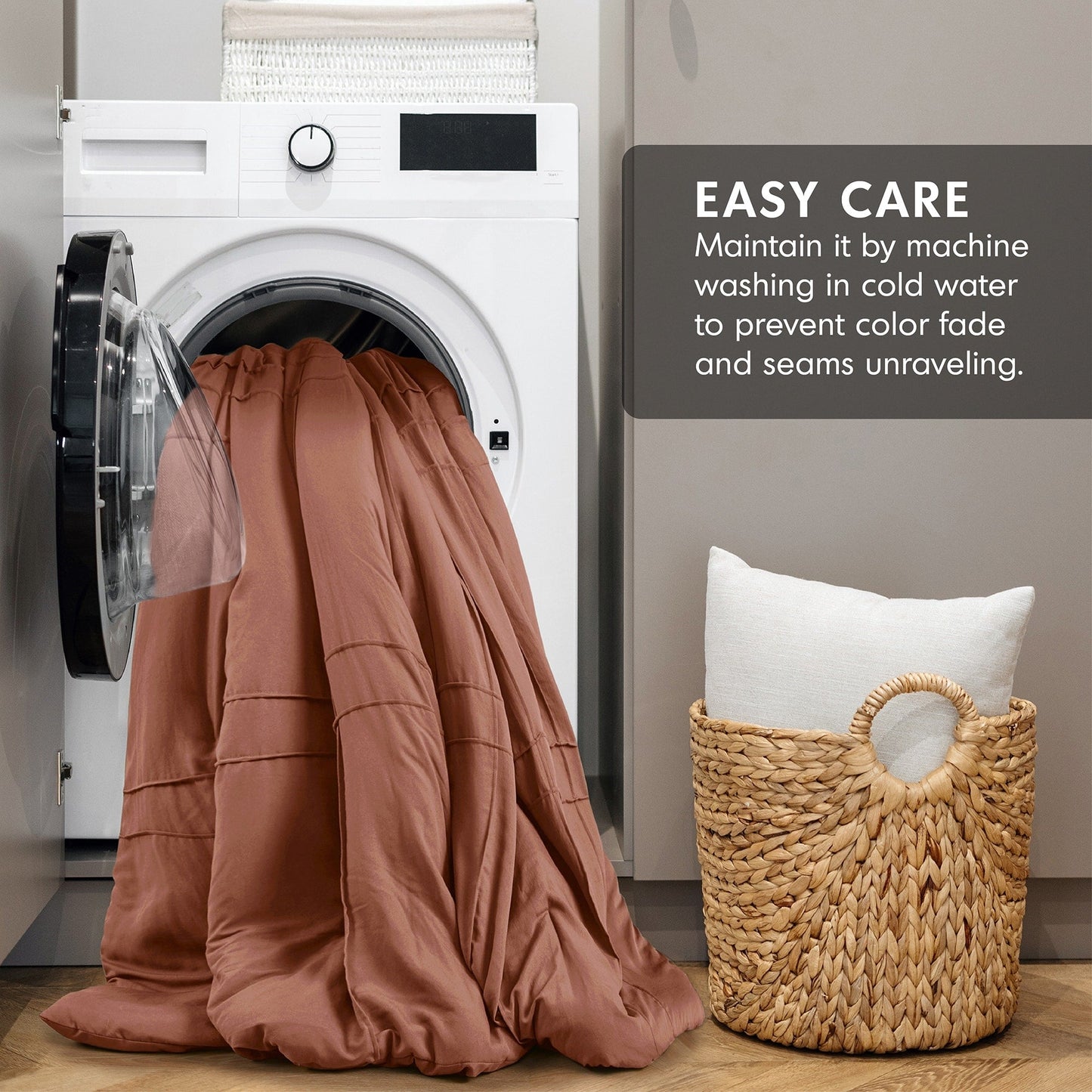 Chelsea Square Evans Pinch Pleated Soft Washed Boho Comforter Set