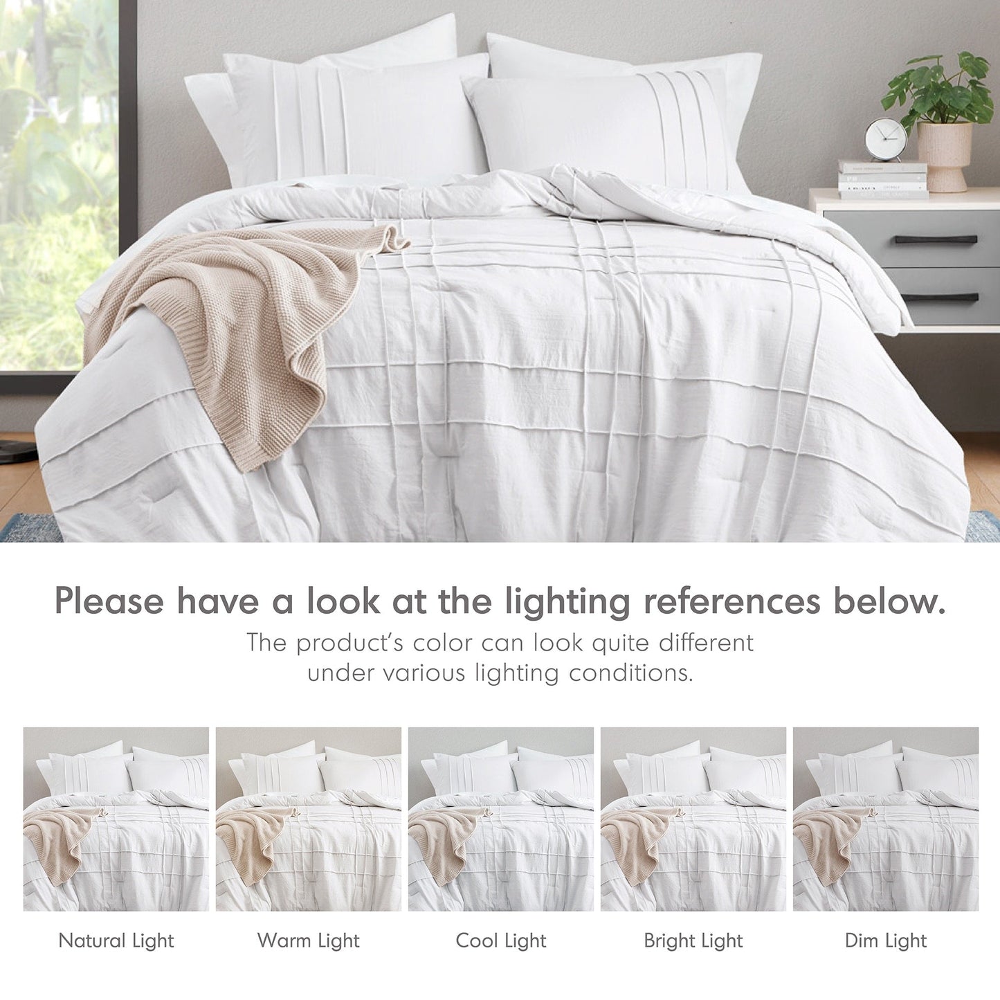 Chelsea Square Evans Pinch Pleated Soft Washed Boho Comforter Set