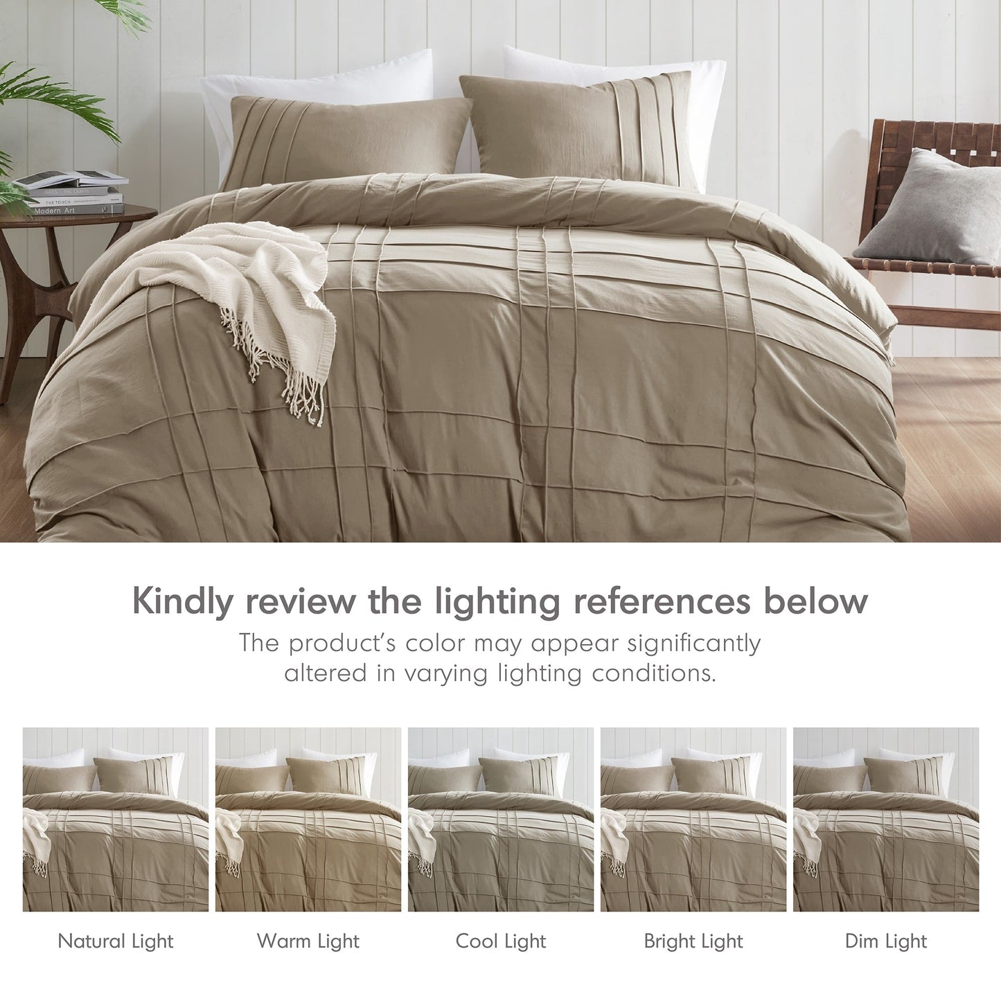 Chelsea Square Evans Pinch Pleated Soft Washed Boho Duvet Cover Set