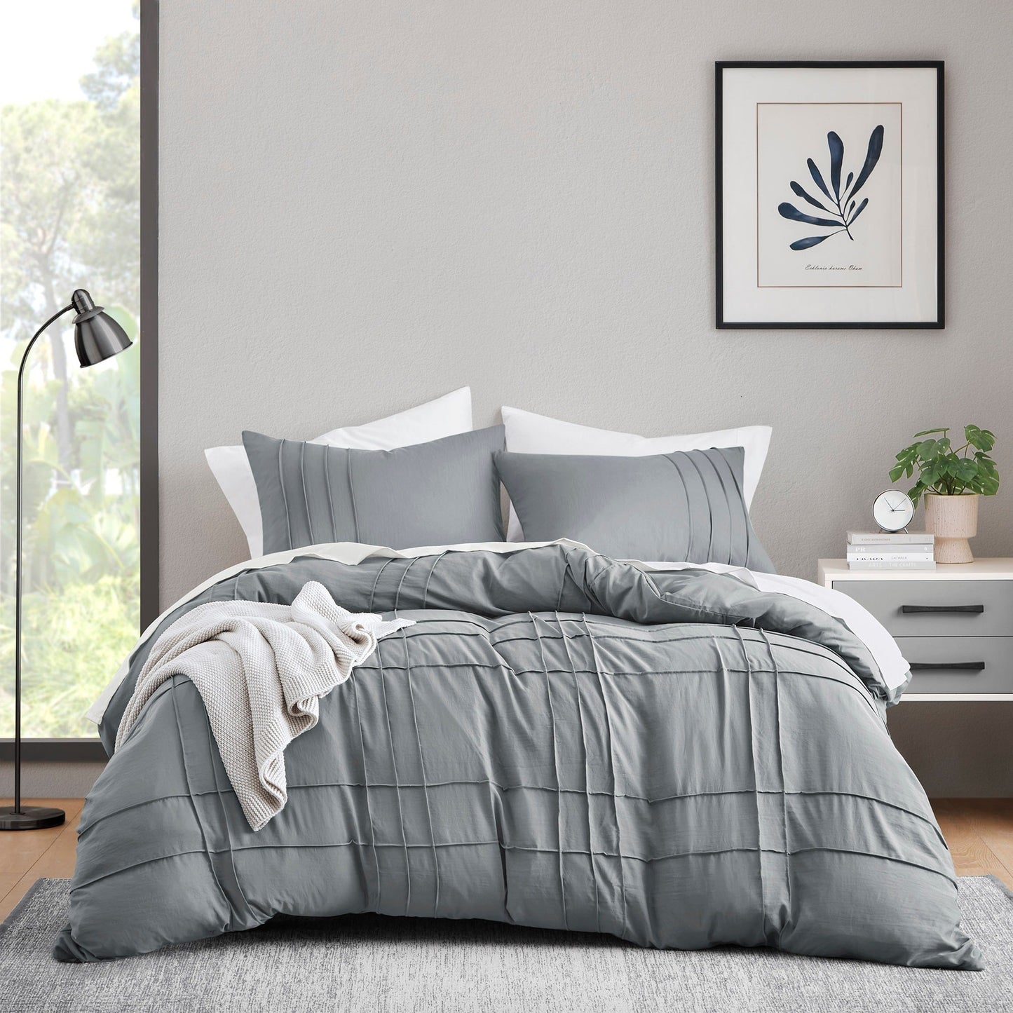 Chelsea Square Evans Pinch Pleated Soft Washed Boho Duvet Cover Set