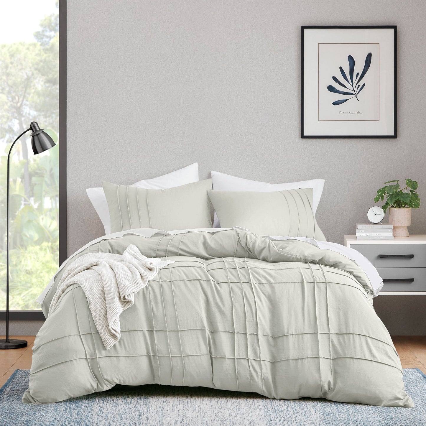 Chelsea Square Evans Pinch Pleated Soft Washed Boho Duvet Cover Set