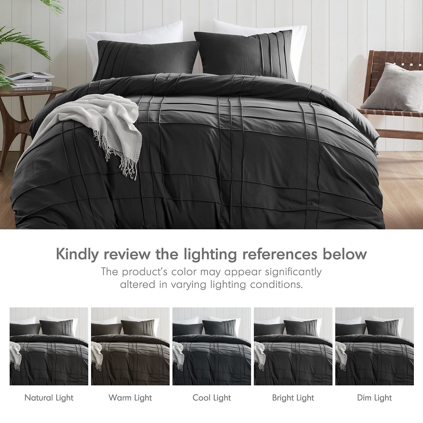 Chelsea Square Evans Pinch Pleated Soft Washed Boho Duvet Cover Set