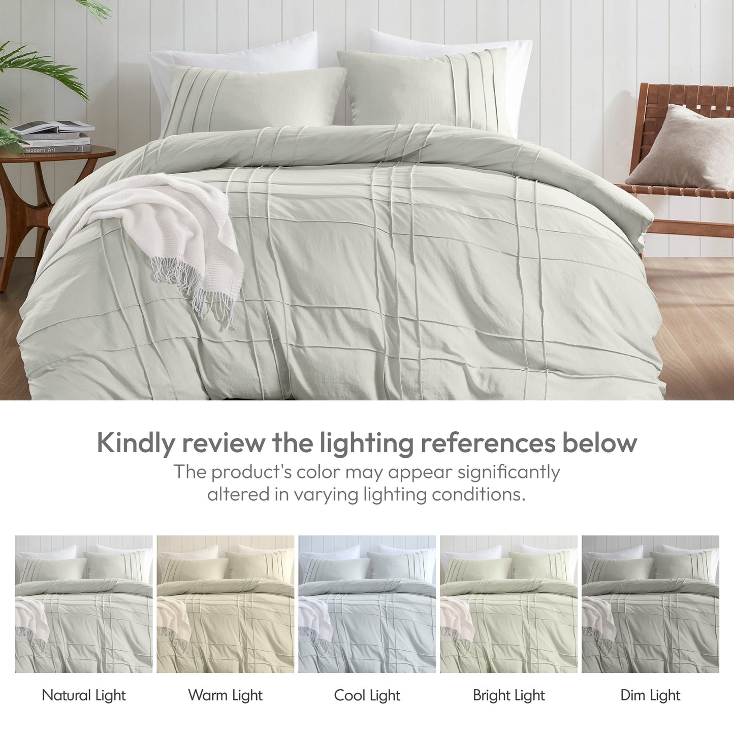 Chelsea Square Evans Pinch Pleated Soft Washed Boho Duvet Cover Set