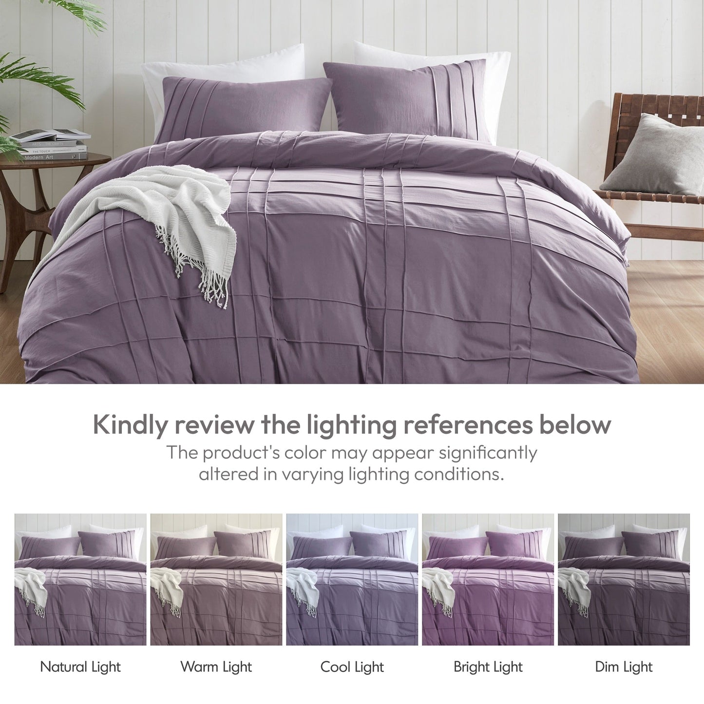 Chelsea Square Evans Pinch Pleated Soft Washed Boho Duvet Cover Set