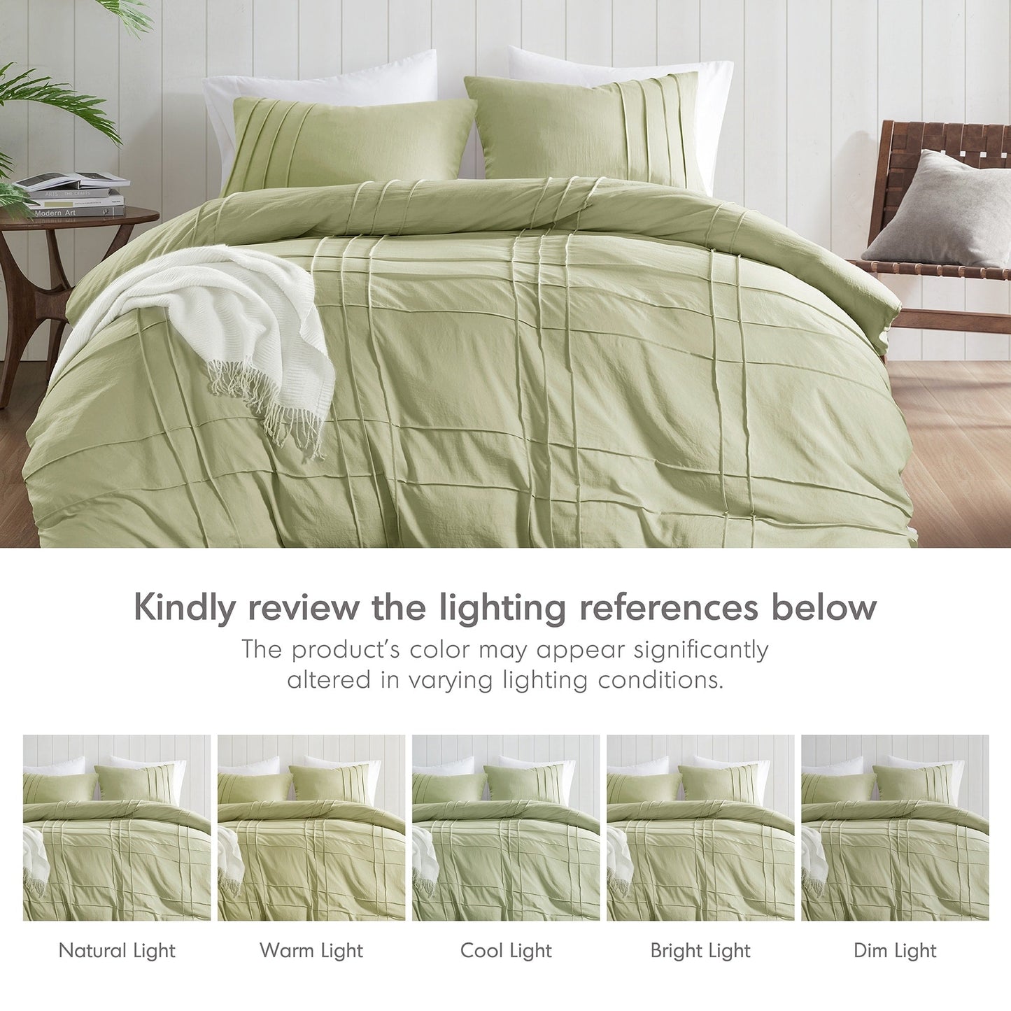 Chelsea Square Evans Pinch Pleated Soft Washed Boho Duvet Cover Set