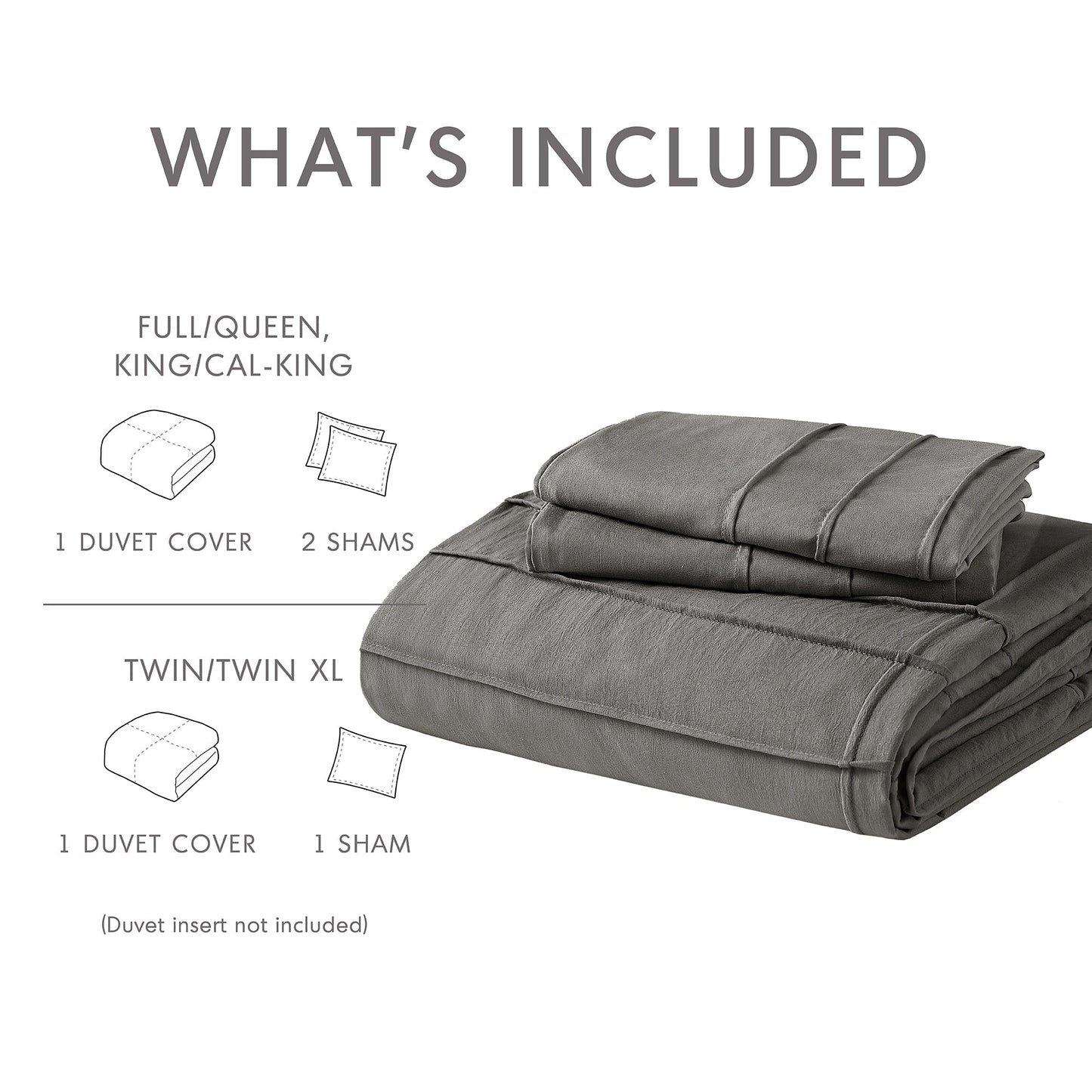 Chelsea Square Evans Pinch Pleated Soft Washed Boho Duvet Cover Set