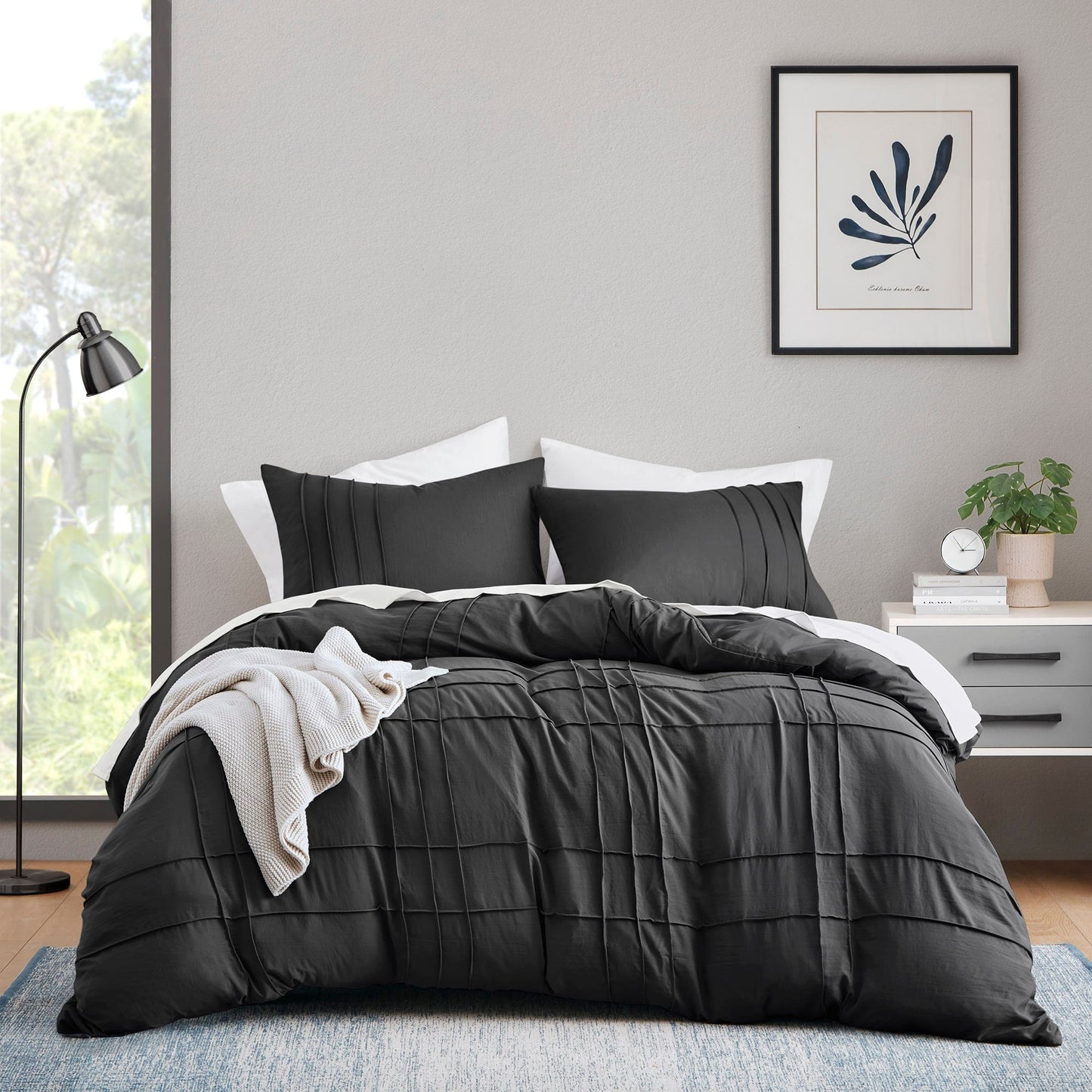 Chelsea Square Evans Pinch Pleated Soft Washed Boho Duvet Cover Set