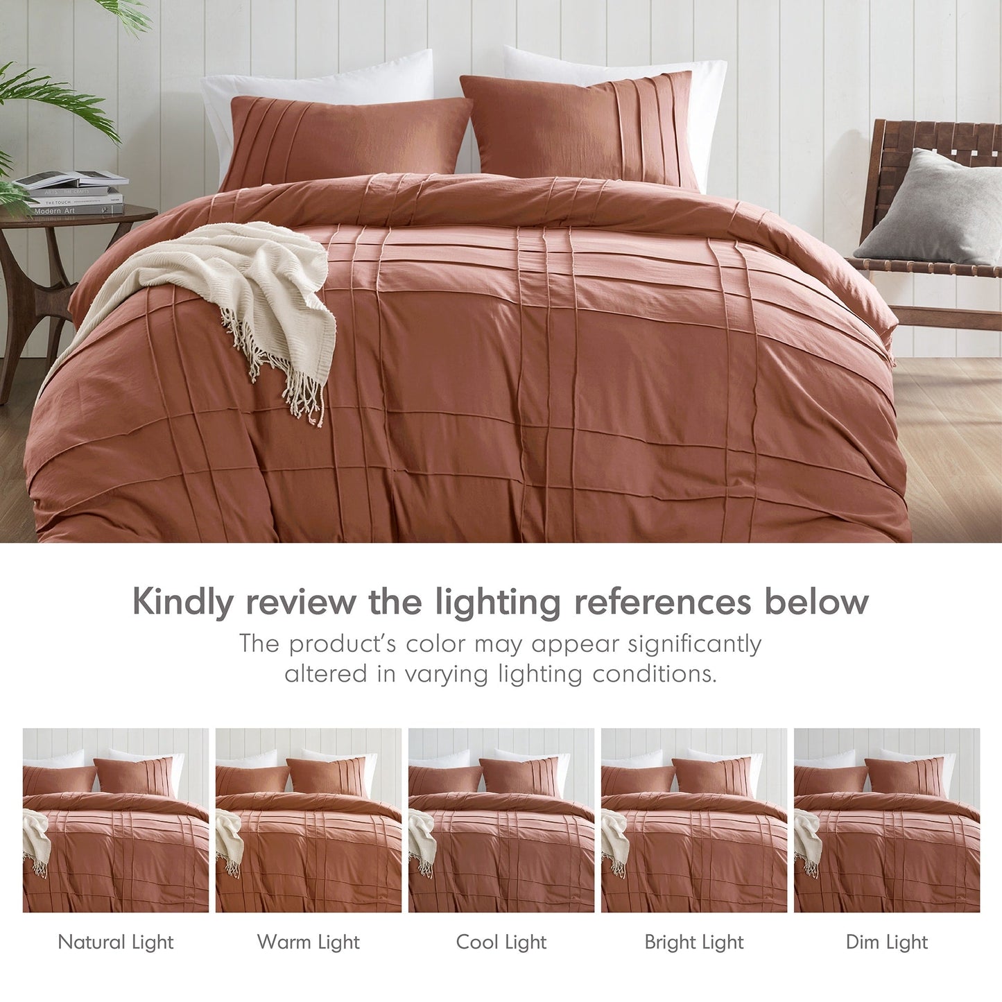 Chelsea Square Evans Pinch Pleated Soft Washed Boho Duvet Cover Set