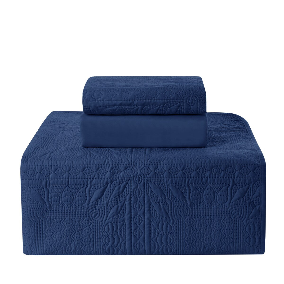Clara Clark Grid Weave Toddler Bedding Set, 3PC Bedspread Set - All Season Quilted Comforter, Fitted Sheet, and Pillow Sham