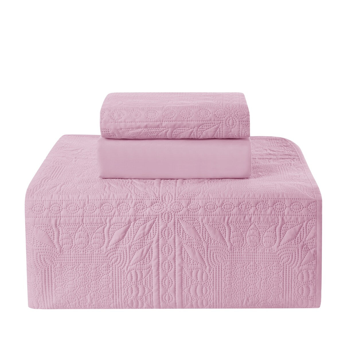 Clara Clark Grid Weave Toddler Bedding Set, 3PC Bedspread Set - All Season Quilted Comforter, Fitted Sheet, and Pillow Sham