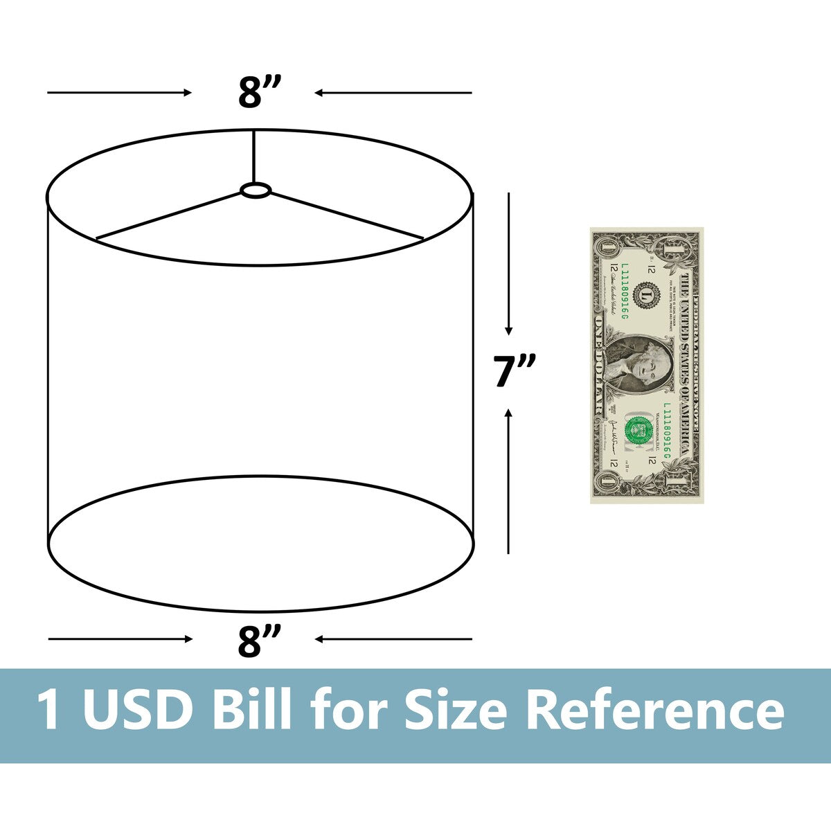 Classic Drum Smooth Linen Lamp Shade, 8 to 16 Bottom Size