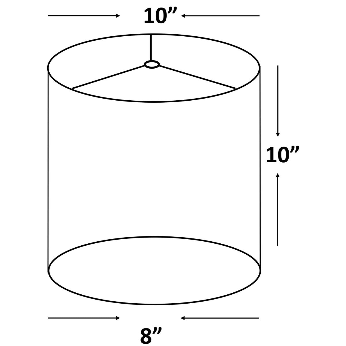 Classic Drum Smooth Linen Lamp Shade, 8 to 16 Bottom Size
