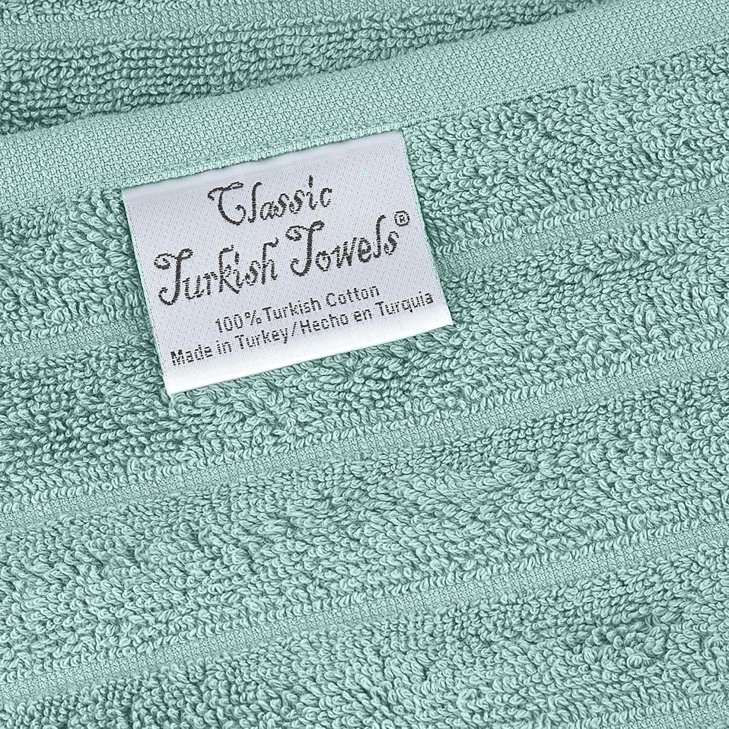 Classic Turkish Towels Cotton Bath Sheets Set & Oversized Ribbed Towels, Ultra-Soft & Absorbent & Set of 3 - 40x65