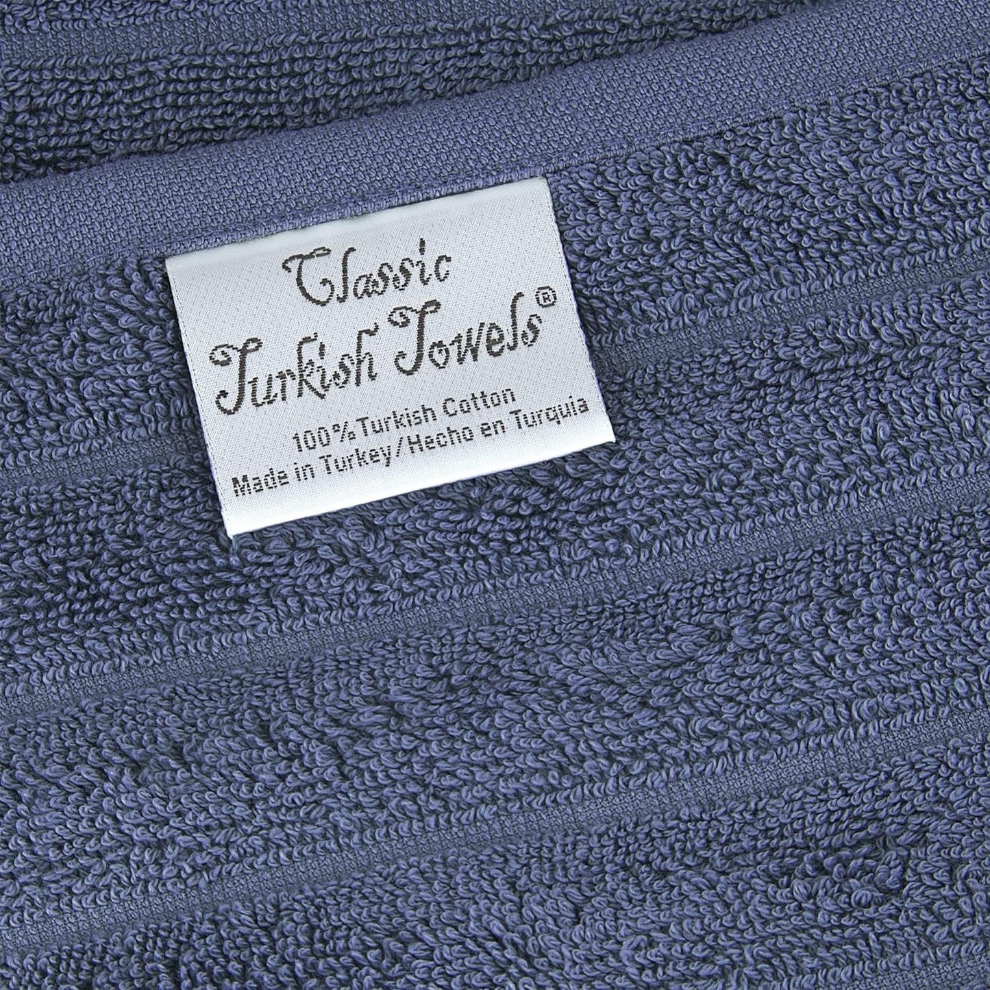 Classic Turkish Towels Cotton Bath Sheets Set & Oversized Ribbed Towels, Ultra-Soft & Absorbent & Set of 3 - 40x65