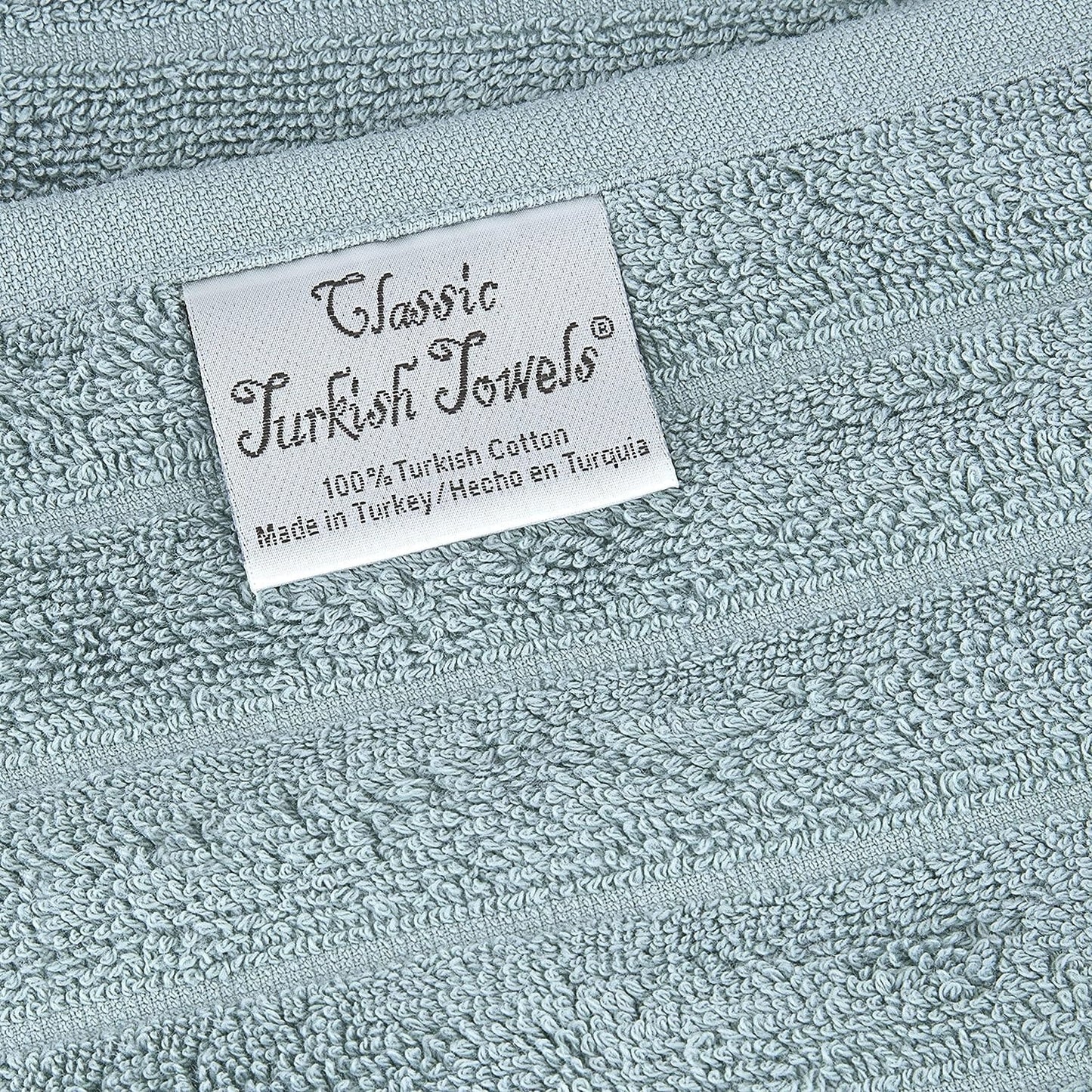 Classic Turkish Towels Cotton Bath Sheets Set & Oversized Ribbed Towels, Ultra-Soft & Absorbent & Set of 3 - 40x65