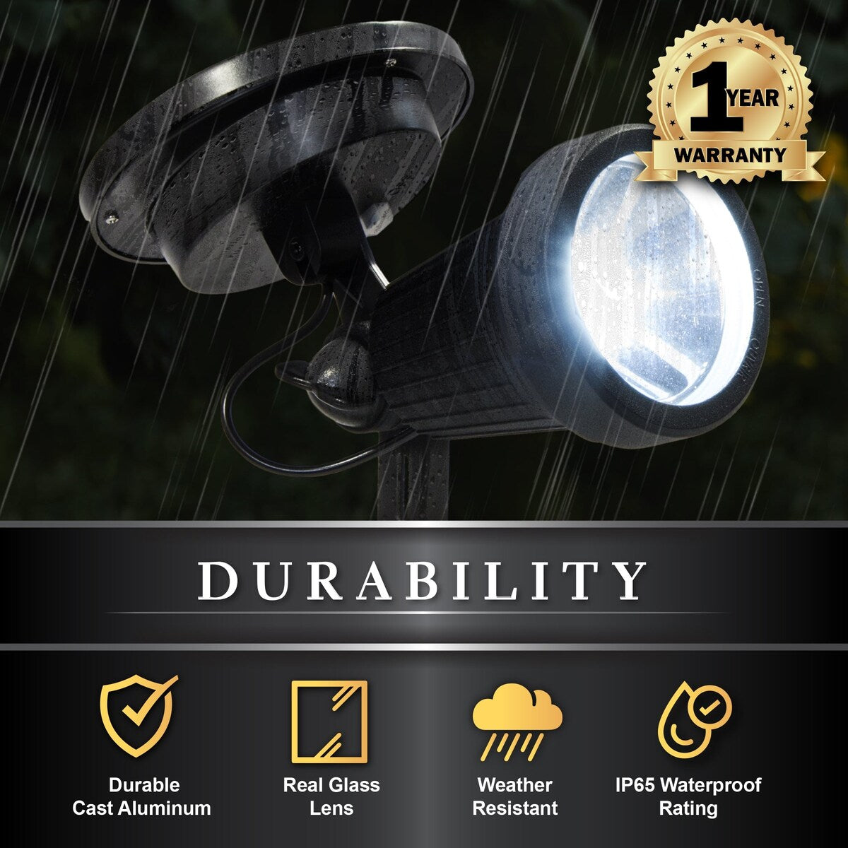 Classy Caps High Performance Solar Spotlight (Set of 2)