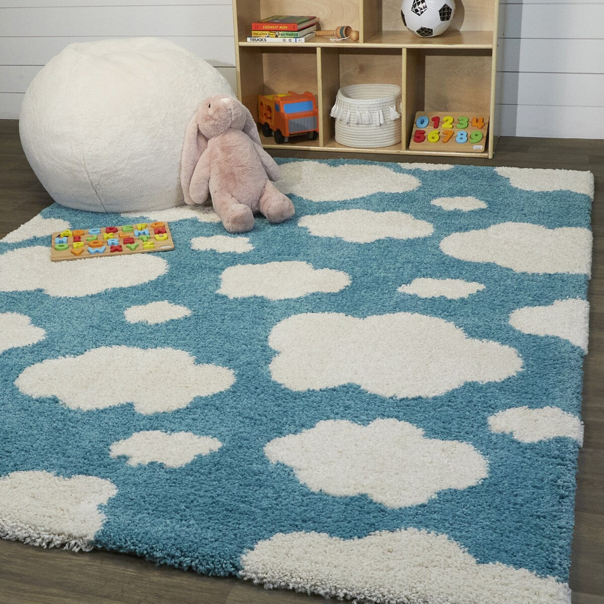Mod-Tod Clouds Kids Shag Area Rug