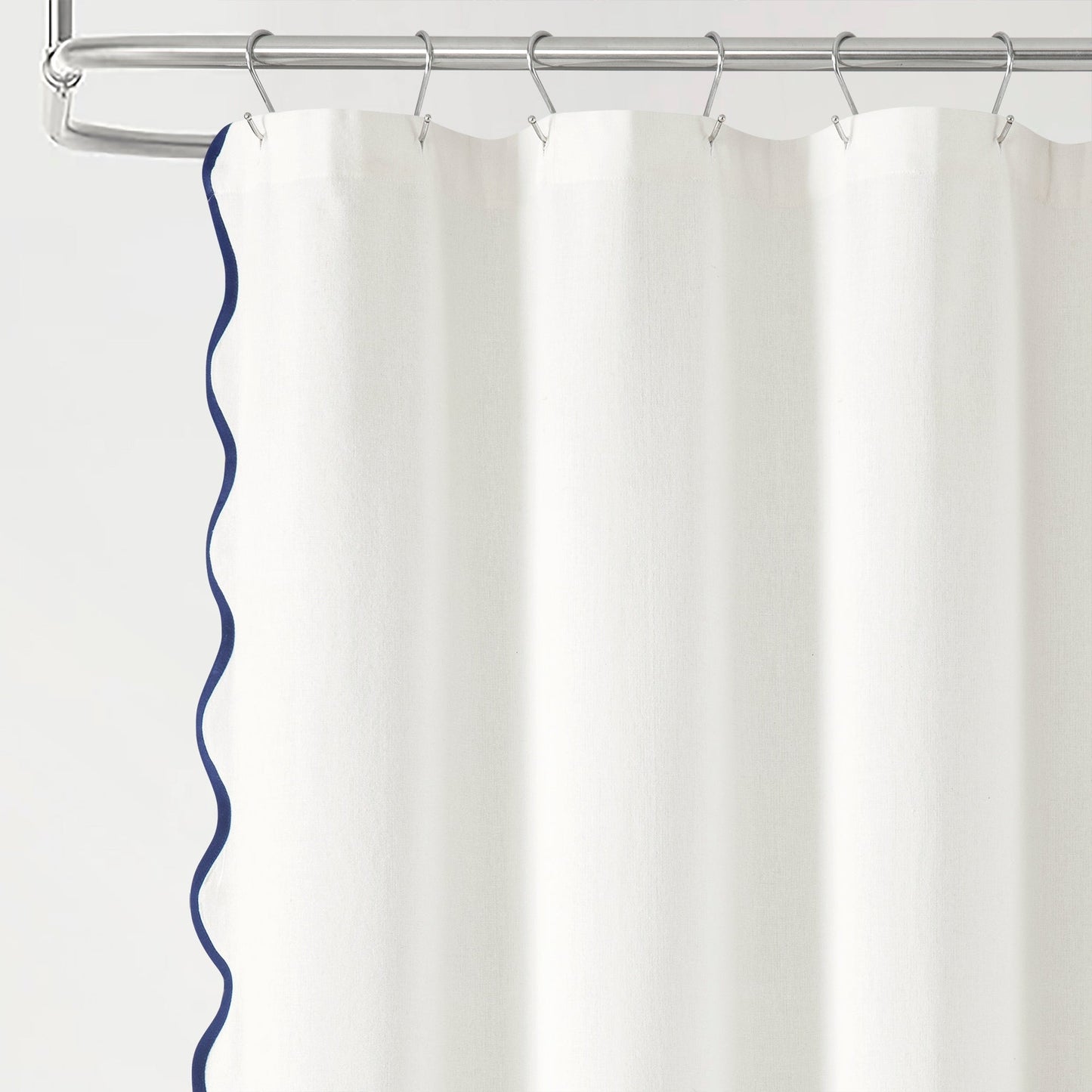 Lush Decor Coastal Chic Scallop Edge Shower Curtain Single