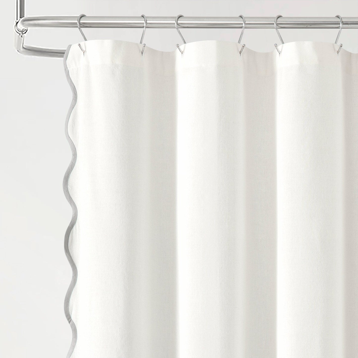 Lush Decor Coastal Chic Scallop Edge Shower Curtain Single