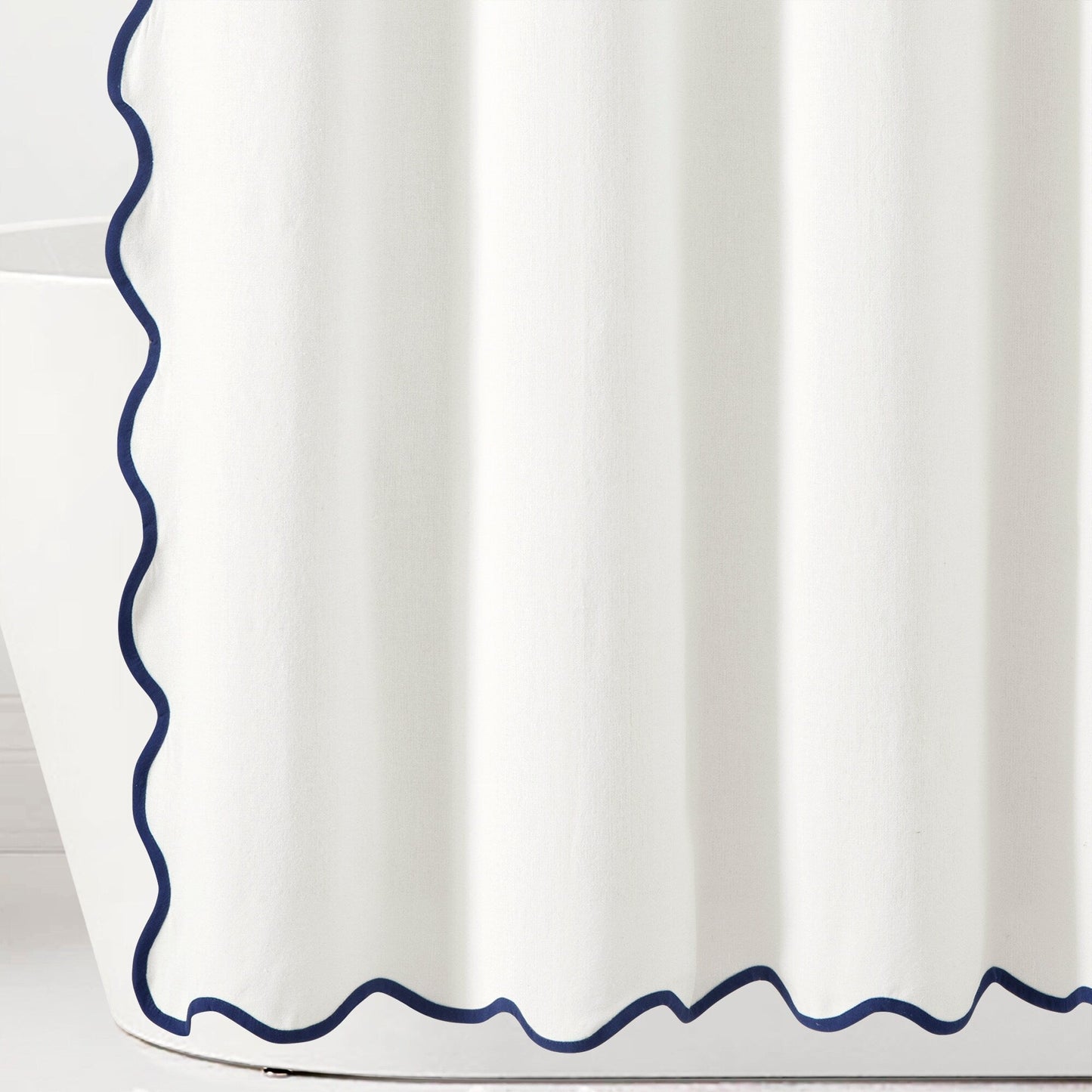 Lush Decor Coastal Chic Scallop Edge Shower Curtain Single