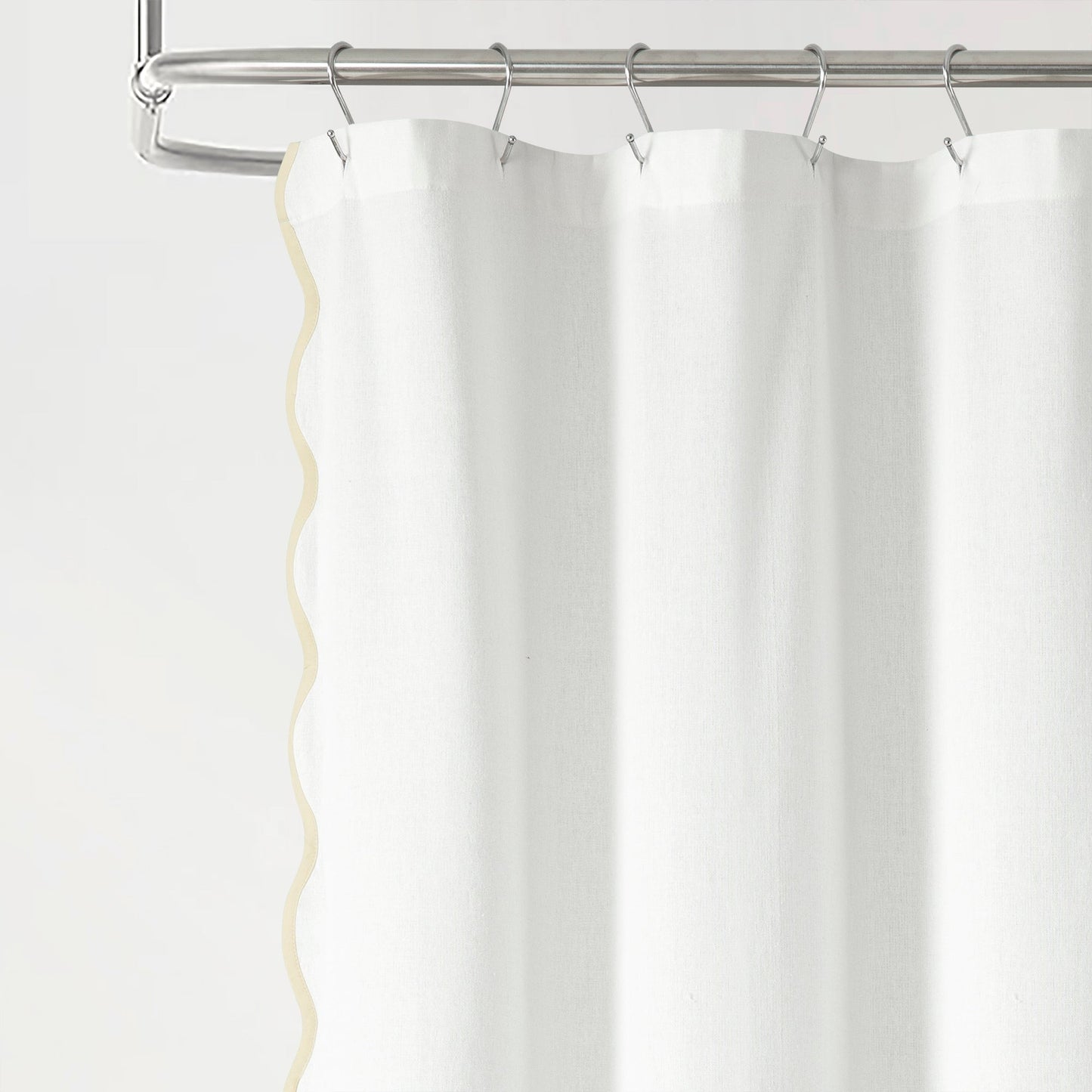 Lush Decor Coastal Chic Scallop Edge Shower Curtain Single
