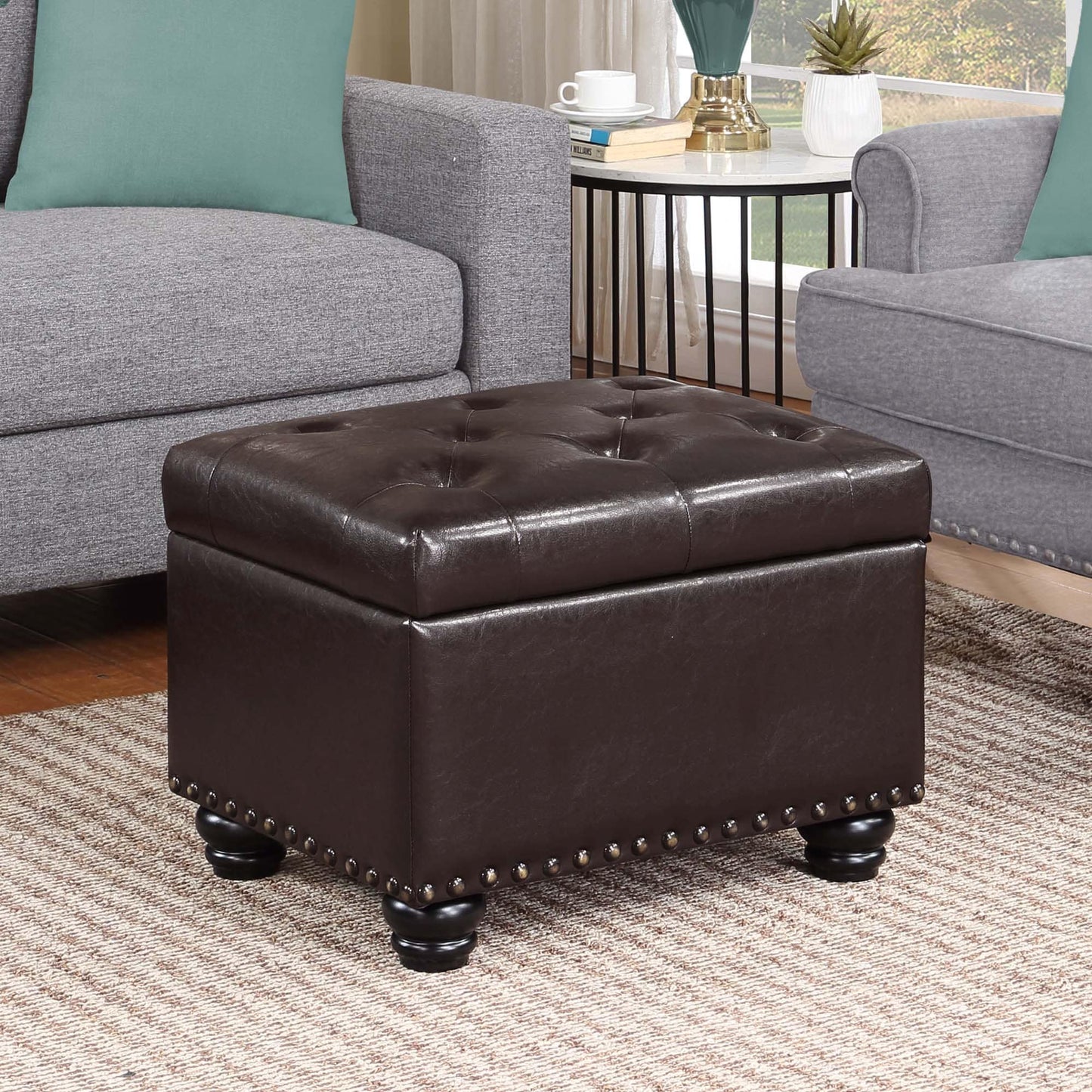 Convenience Concepts Designs4Comfort 5th Avenue Storage Ottoman