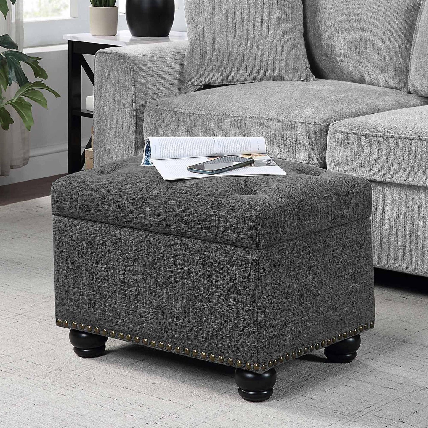 Convenience Concepts Designs4Comfort 5th Avenue Storage Ottoman