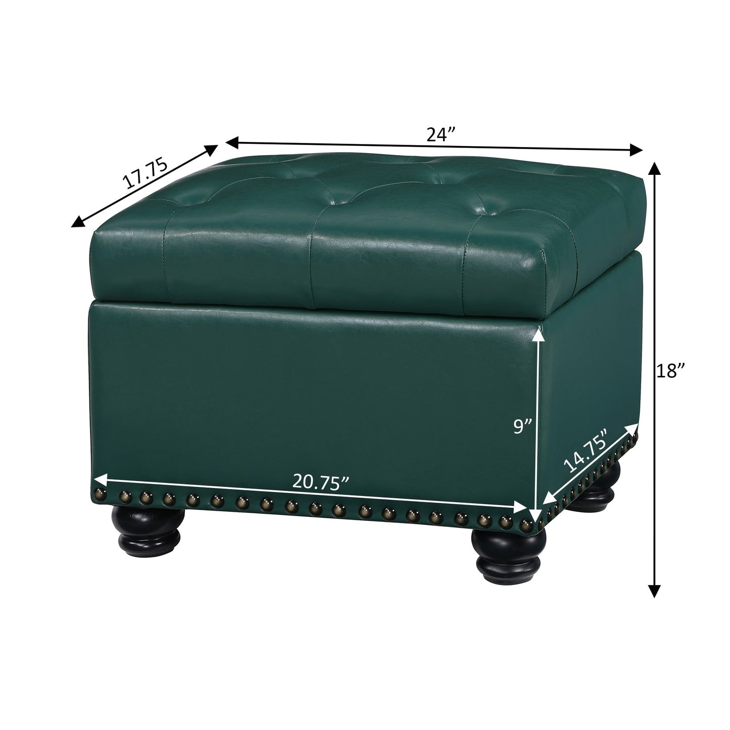Convenience Concepts Designs4Comfort 5th Avenue Storage Ottoman