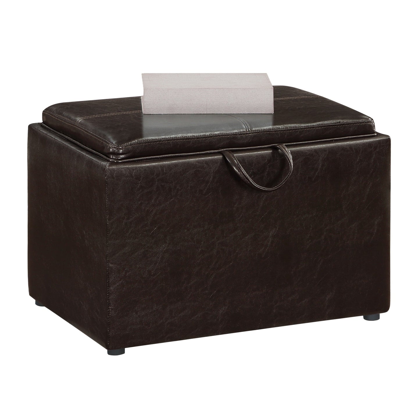 Convenience Concepts Designs4Comfort Accent Storage Ottoman with Reversible Tray