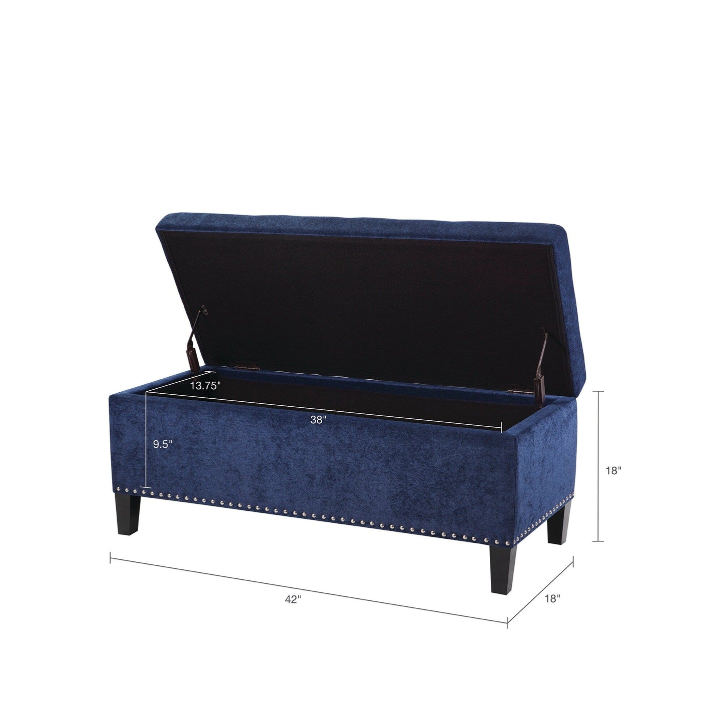 Madison Park Shandra II Tufted Top Soft Close Storage Bench