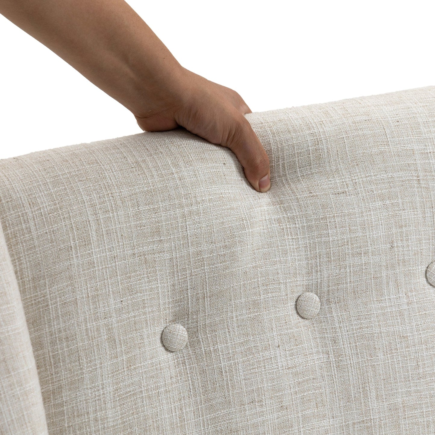 Cotton/ Linen Look Fabric Modern Accent Chair Armchair