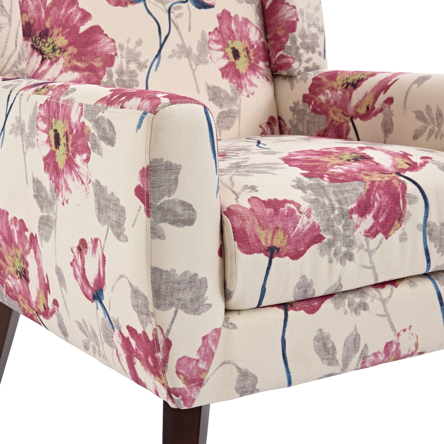 Cotton/ Linen Look Fabric Modern Accent Chair Armchair