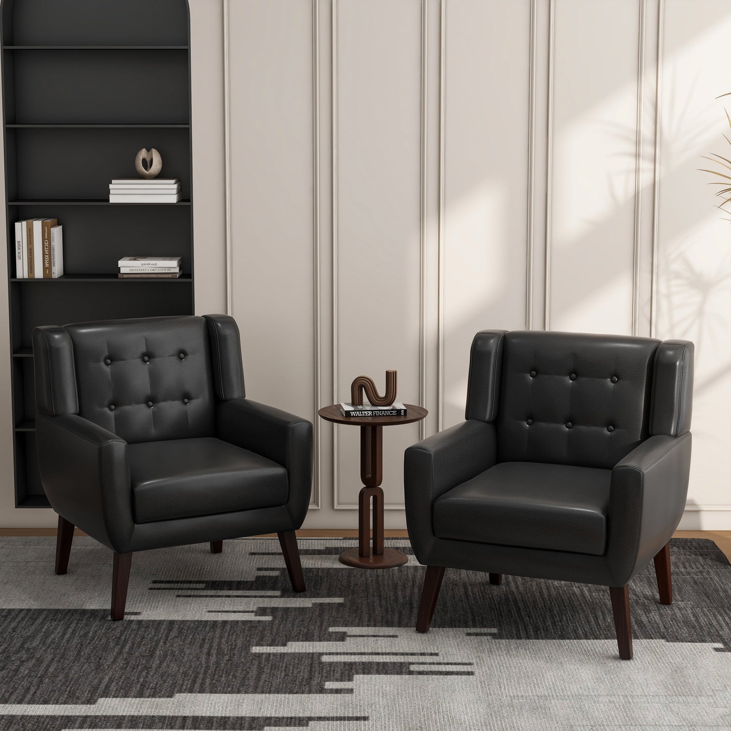 Cotton/ Linen Look Fabric Modern Accent Chair Armchair