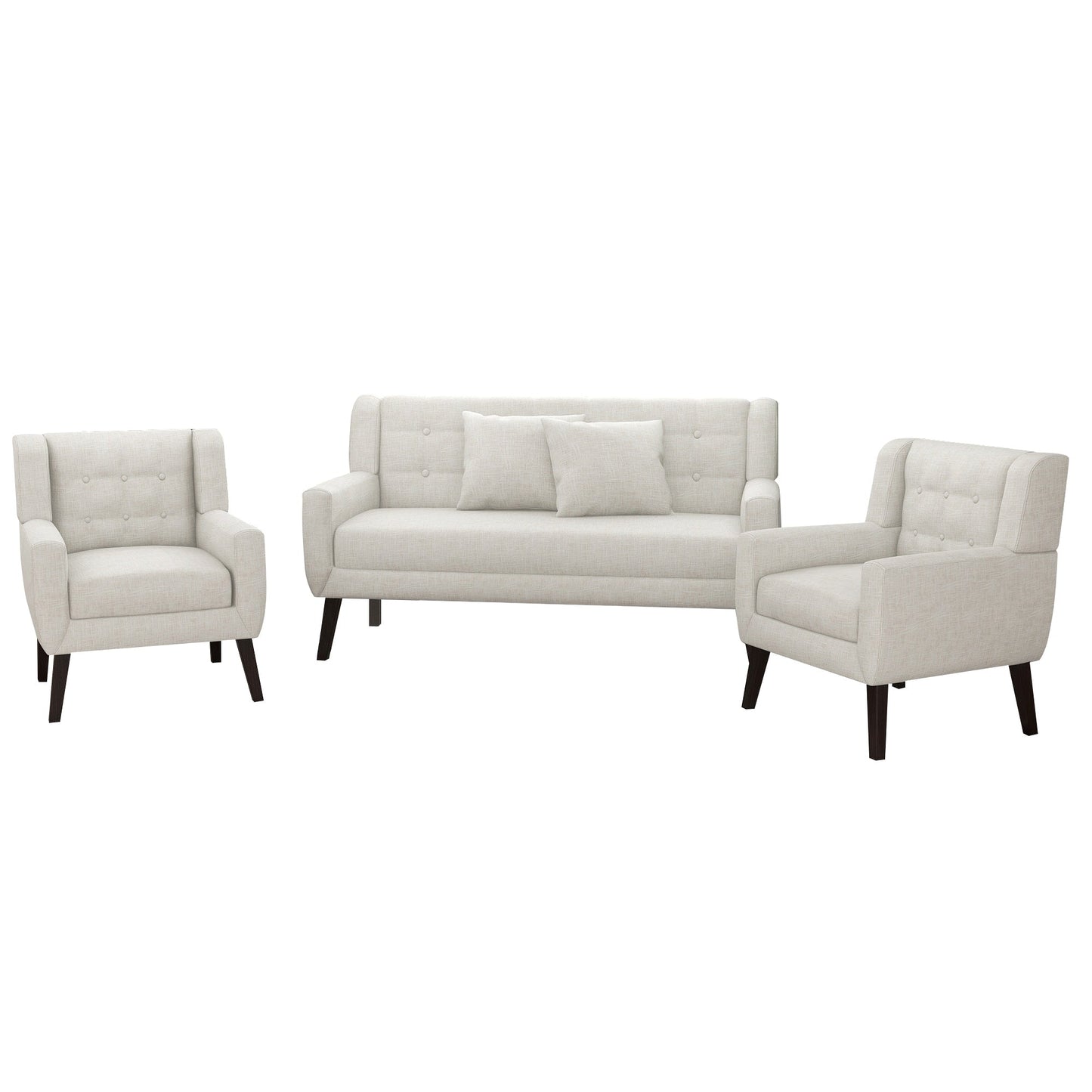 Cotton/ Linen Look Fabric Modern Accent Chair Armchair